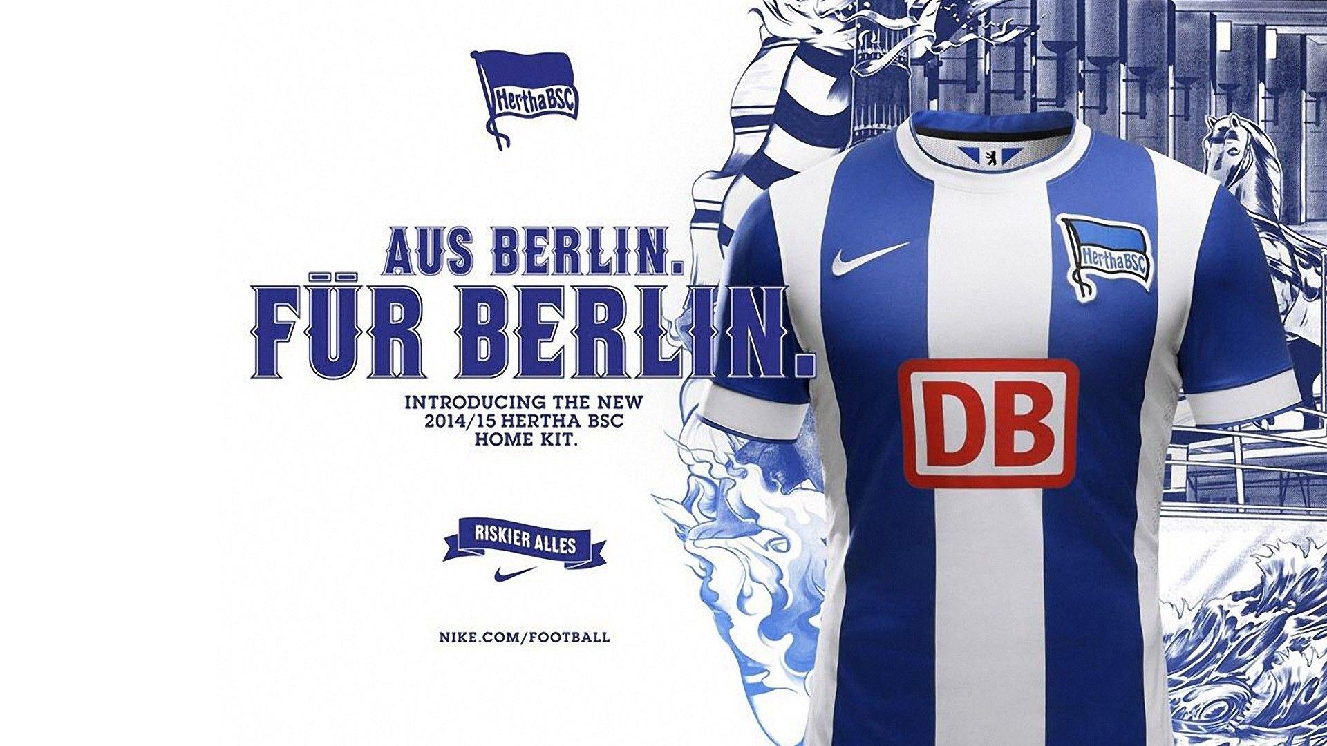 Hertha BSC Berlin 2014 15 Nike Home Jersey Desktop Wallpaper
