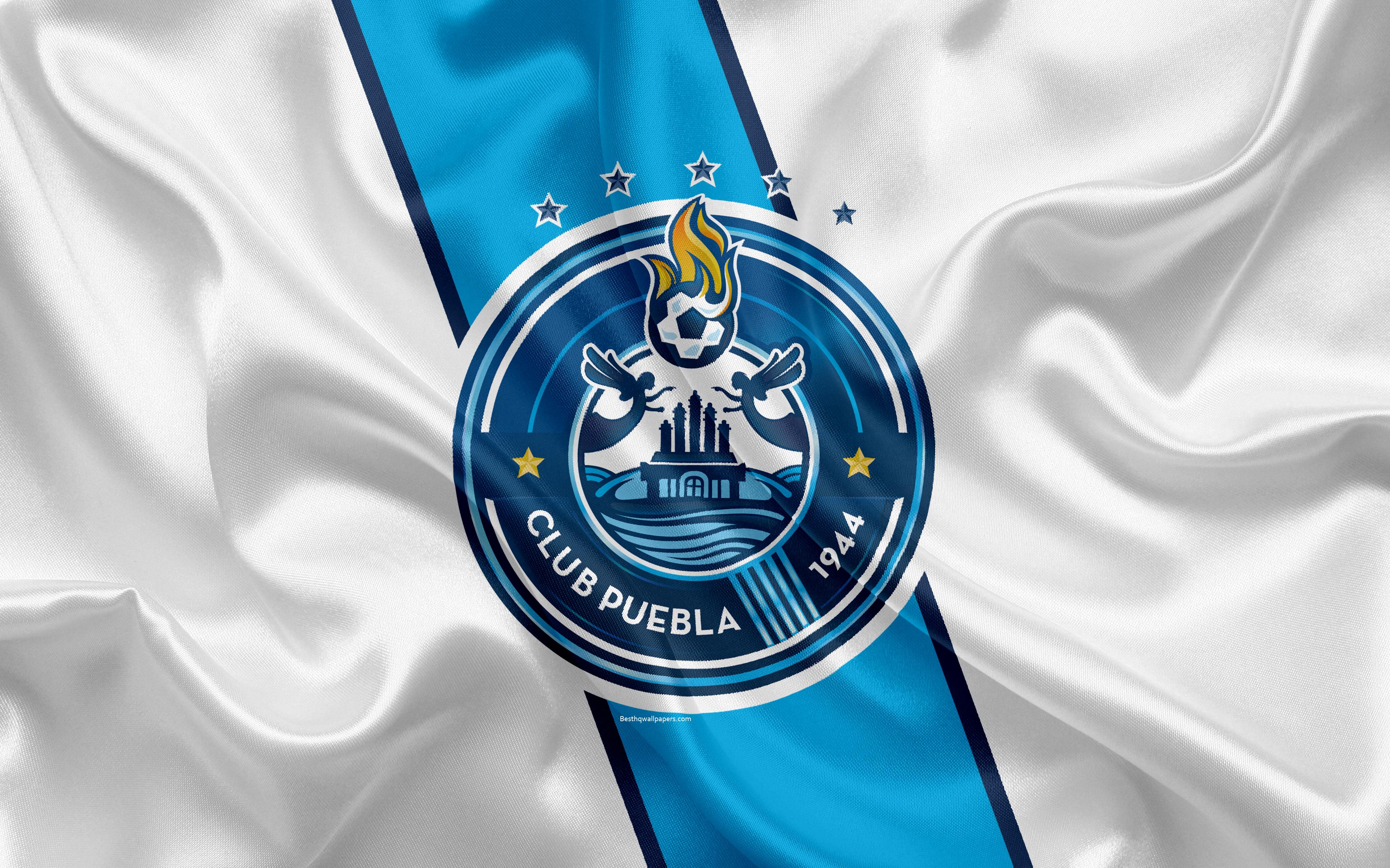 Download wallpaper Puebla FC, 4K, Mexican Football Club, emblem