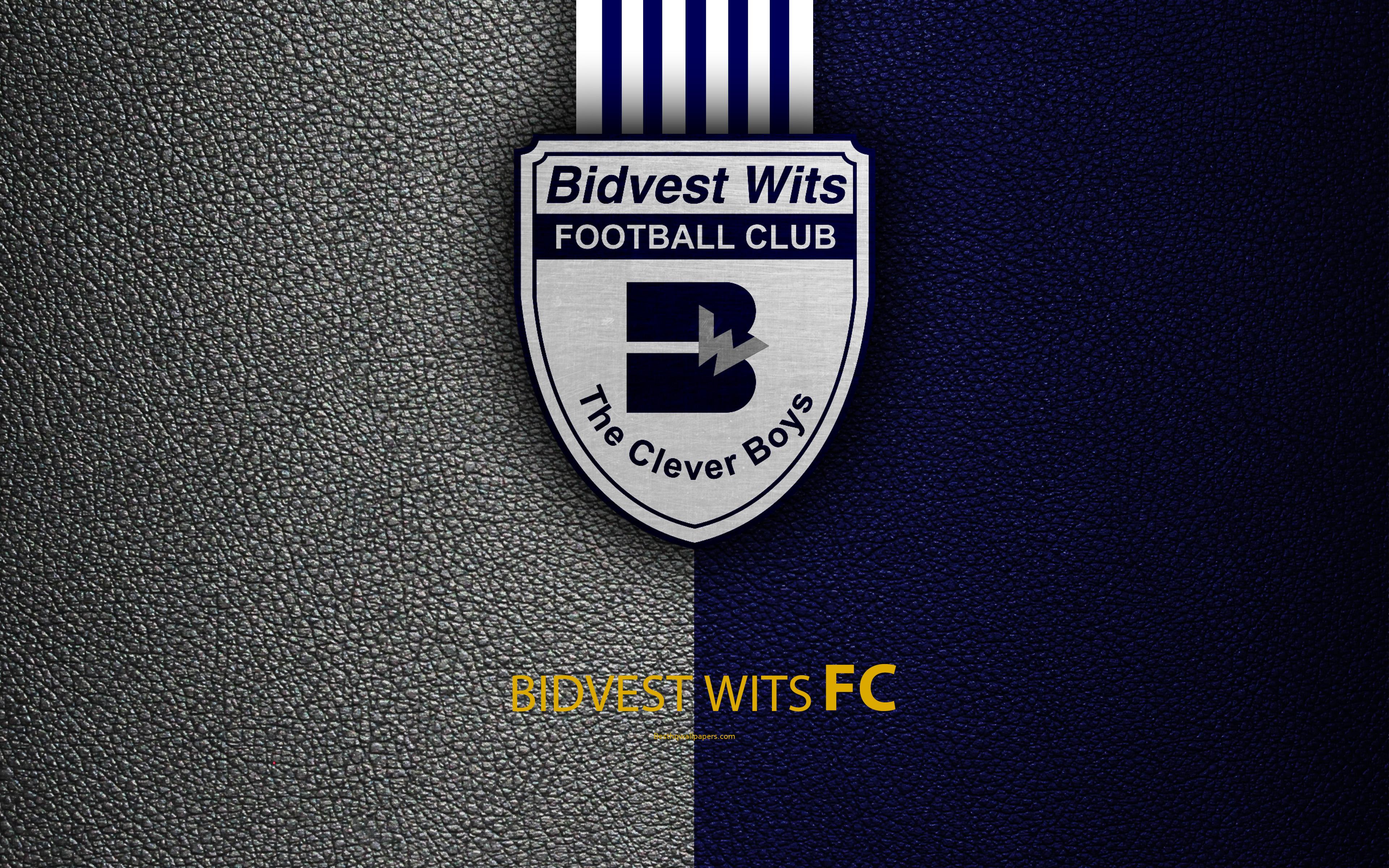 Download wallpaper Bidvest Wits FC, 4k, leather texture, logo