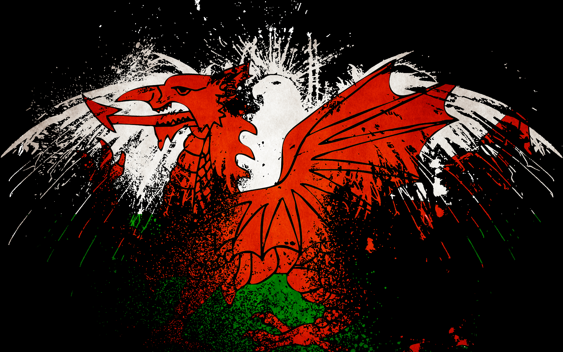 1920x1200px Welsh Flag Wallpaper