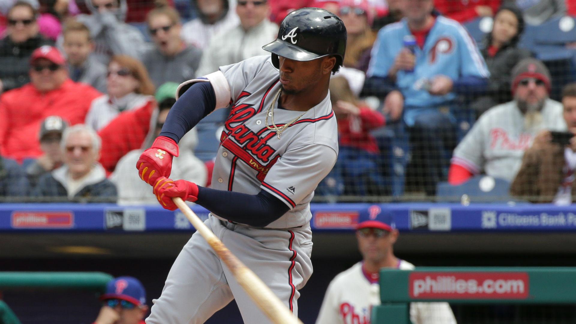 Braves' Ozzie Albies nursing sore foot after HBP, report says. MLB