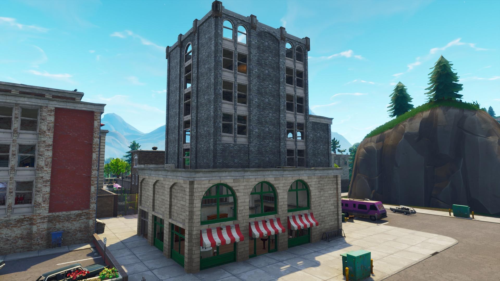 Tilted Towers. Fortnite Battle Royale map