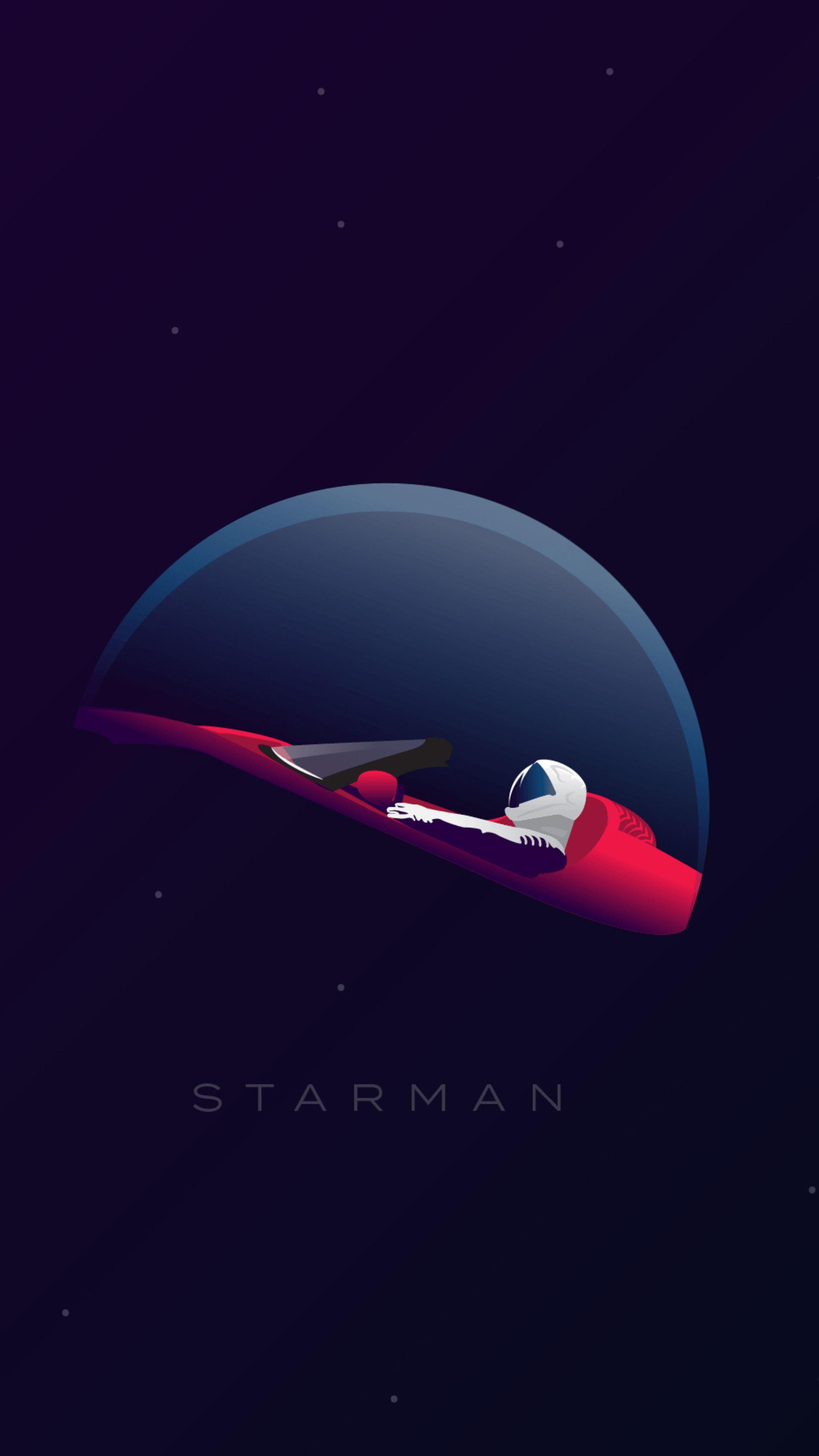 Starman Illustration In 2160x3840 Resolution. Space. Wallpaper