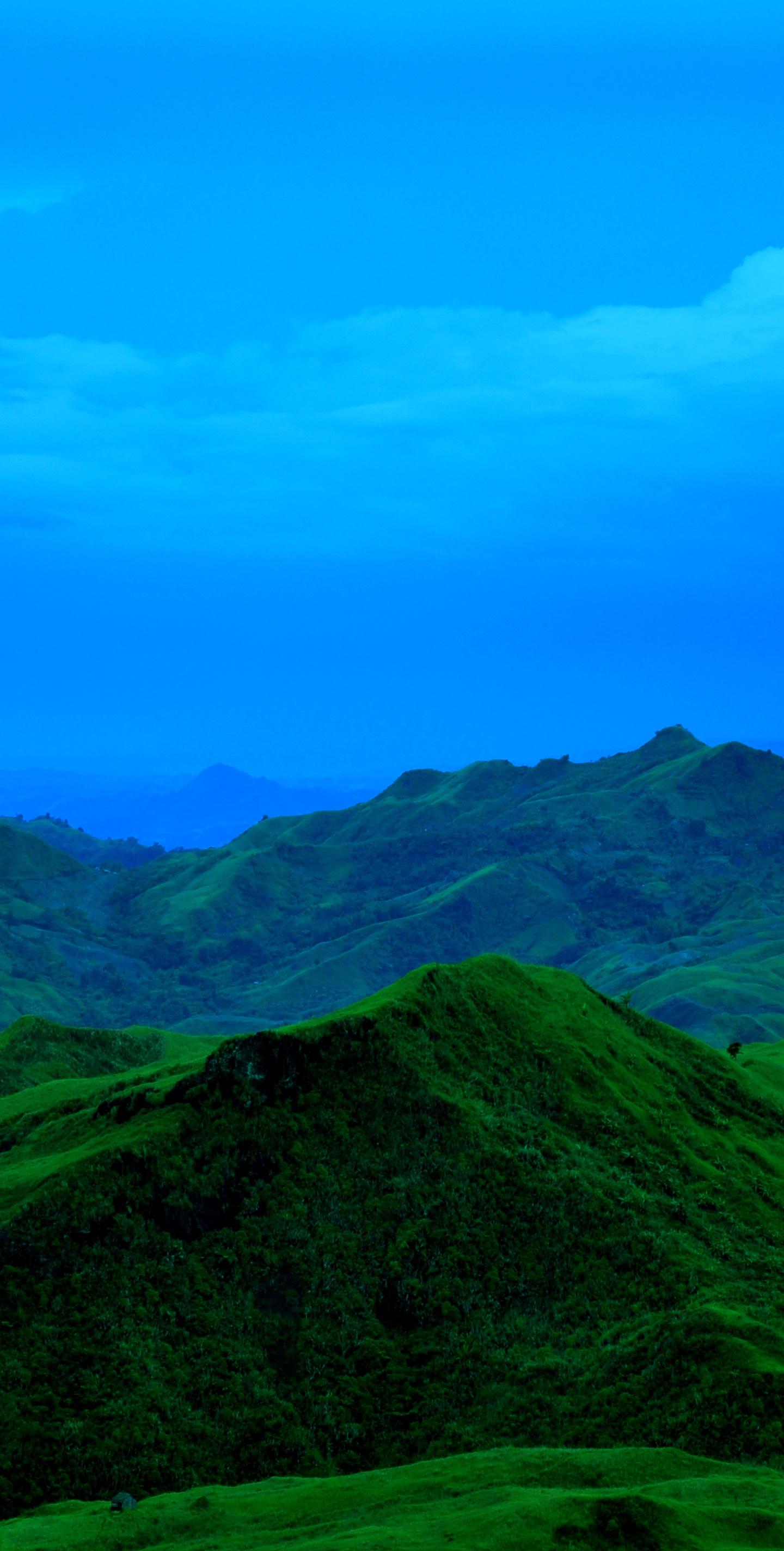 Download 1440x2880 wallpaper blue sky, mountains, landscape, nature