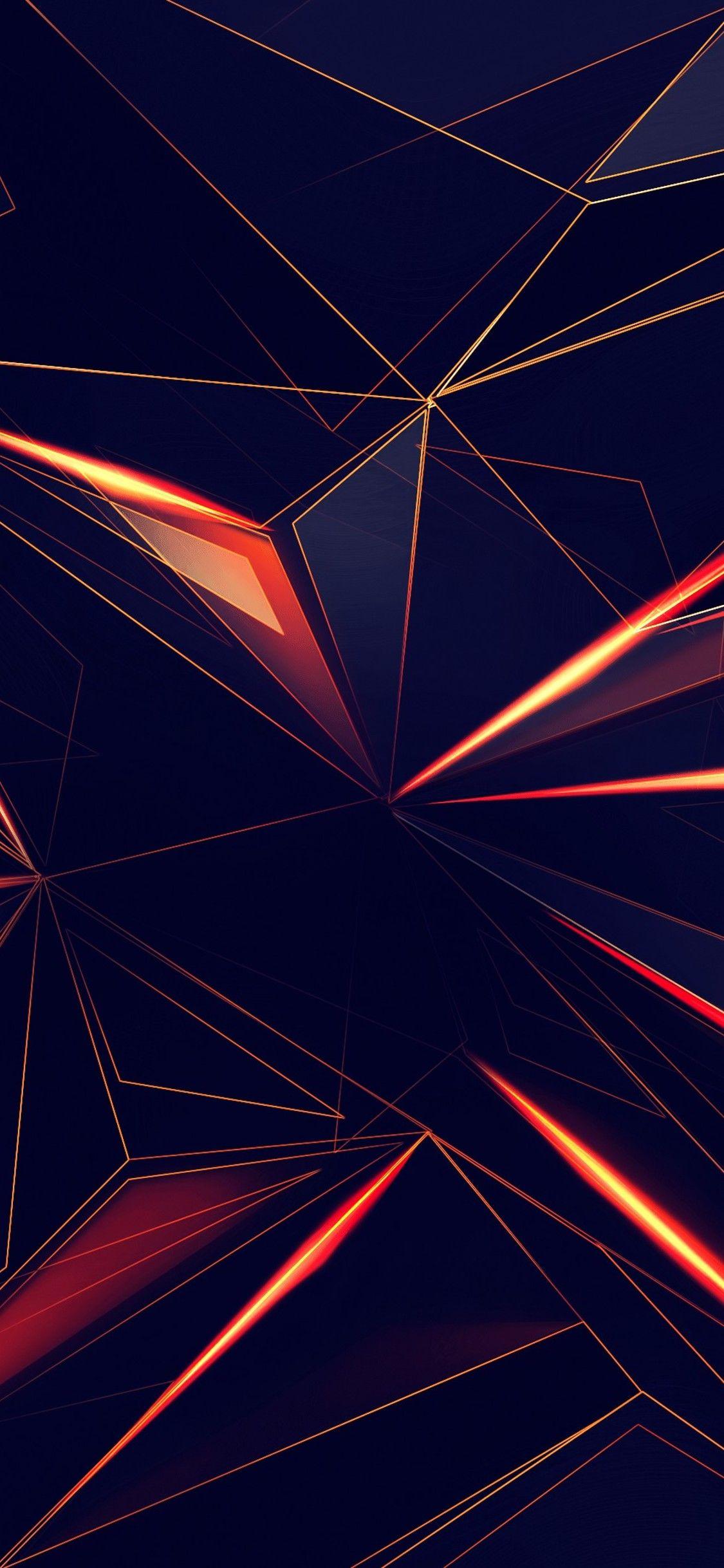 3D Shapes Abstract Lines 4k In 1125x2436 Resolution