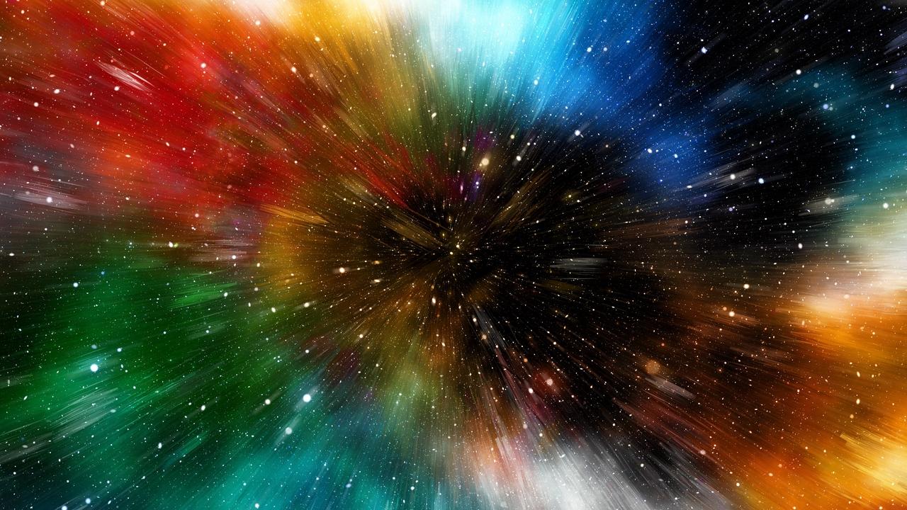 Download wallpaper 1280x720 universe, galaxy, multicolored