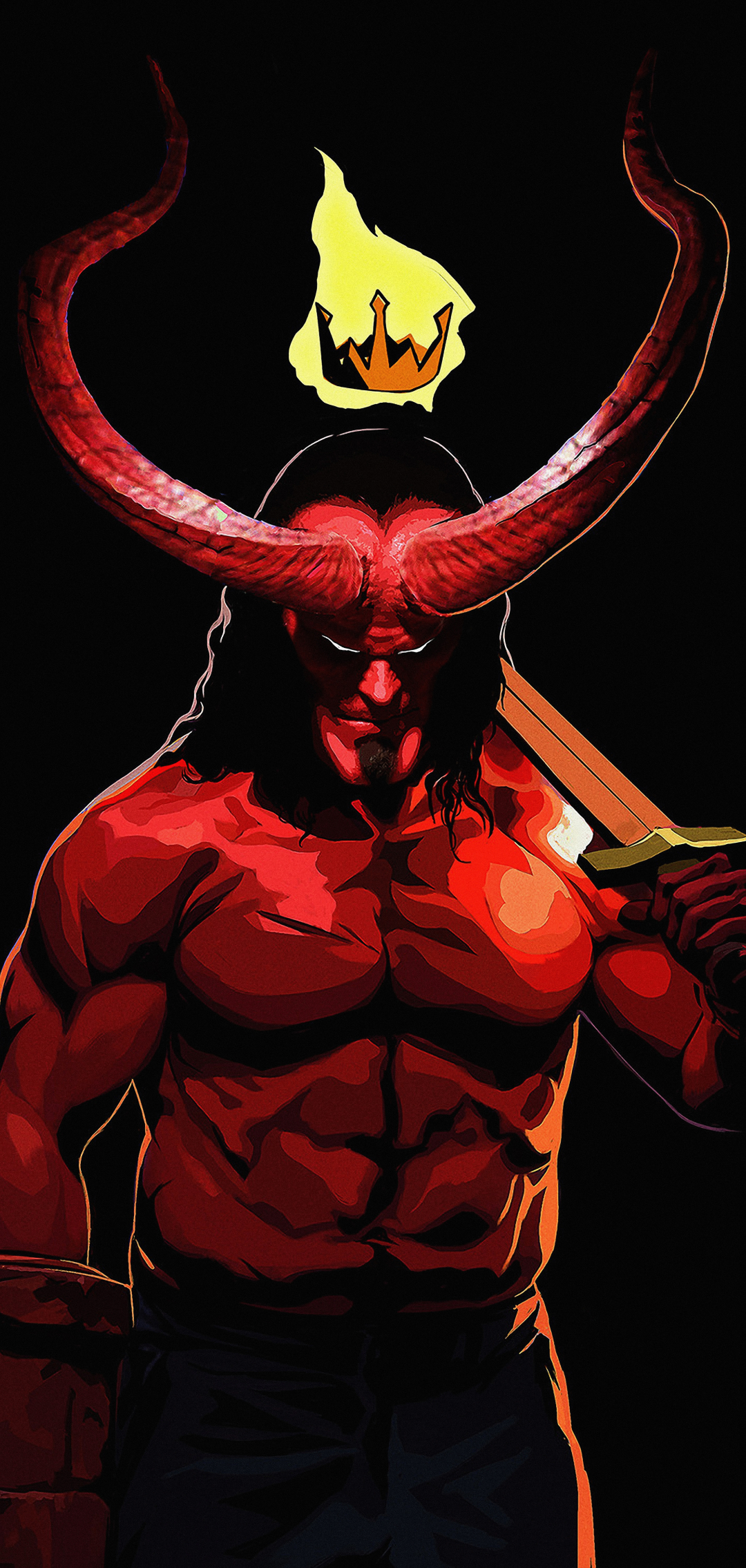 Poster Of Hellboy Movie Artwork 1080x2270 Resolution