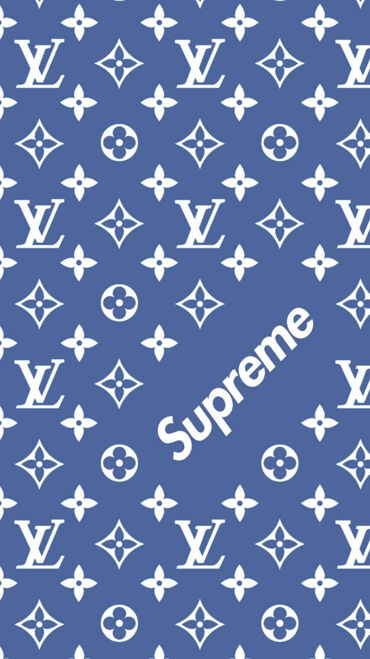 Louis Vuitton x Supreme pattern wallpaper HD