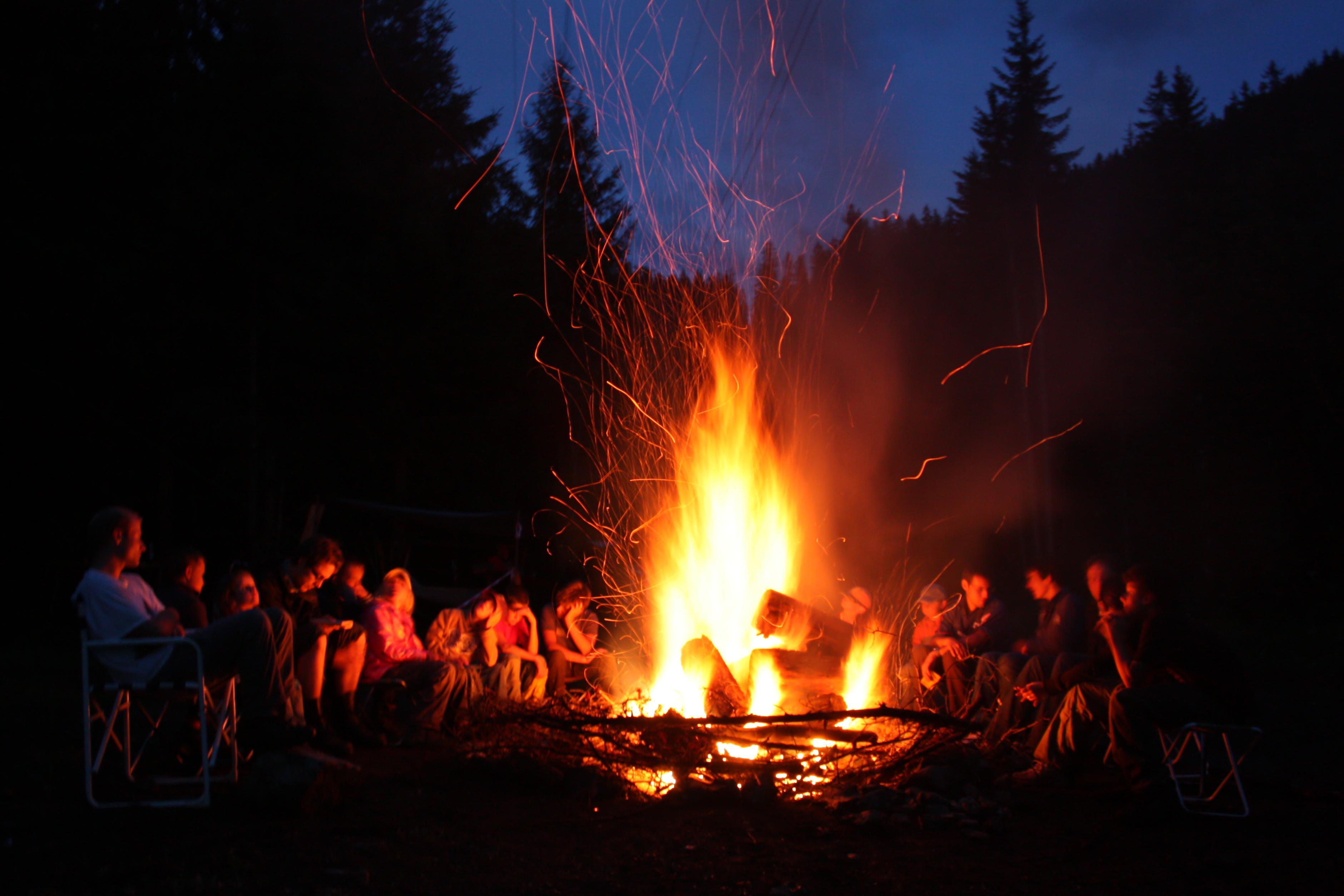 Camp fire dare to suck