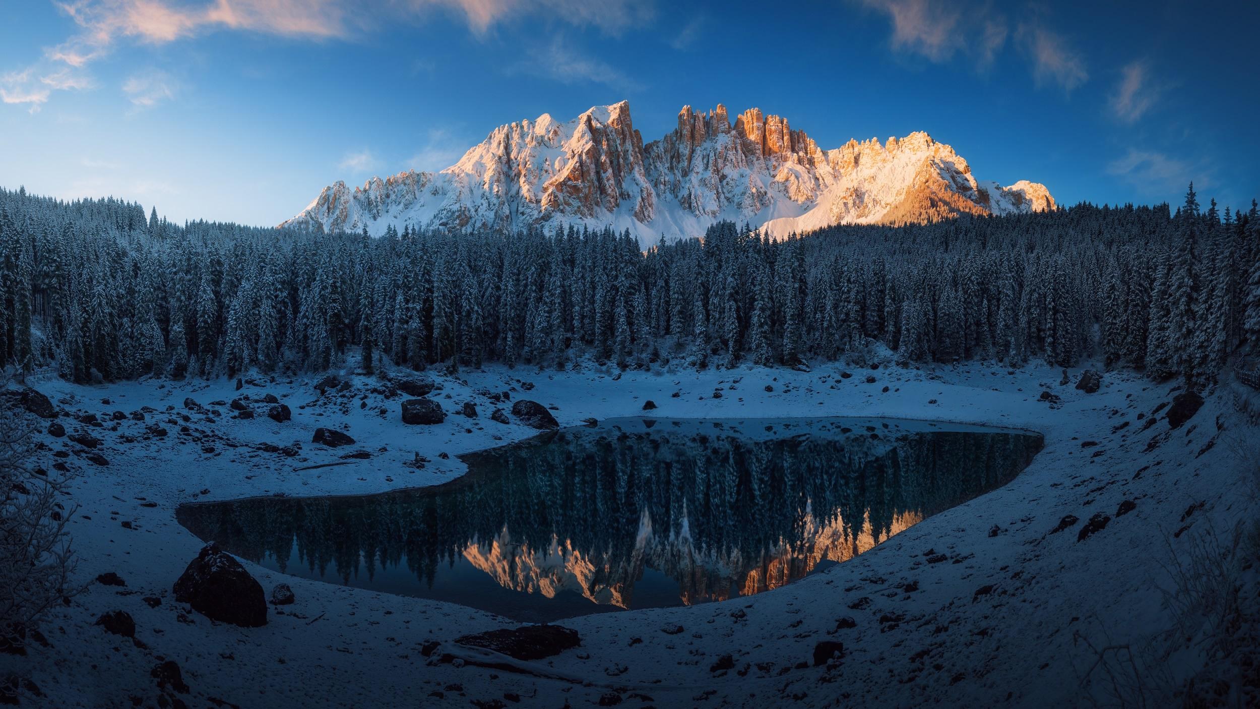 Mountain Lake Dolomites Italy Wallpapers Wallpaper Cave