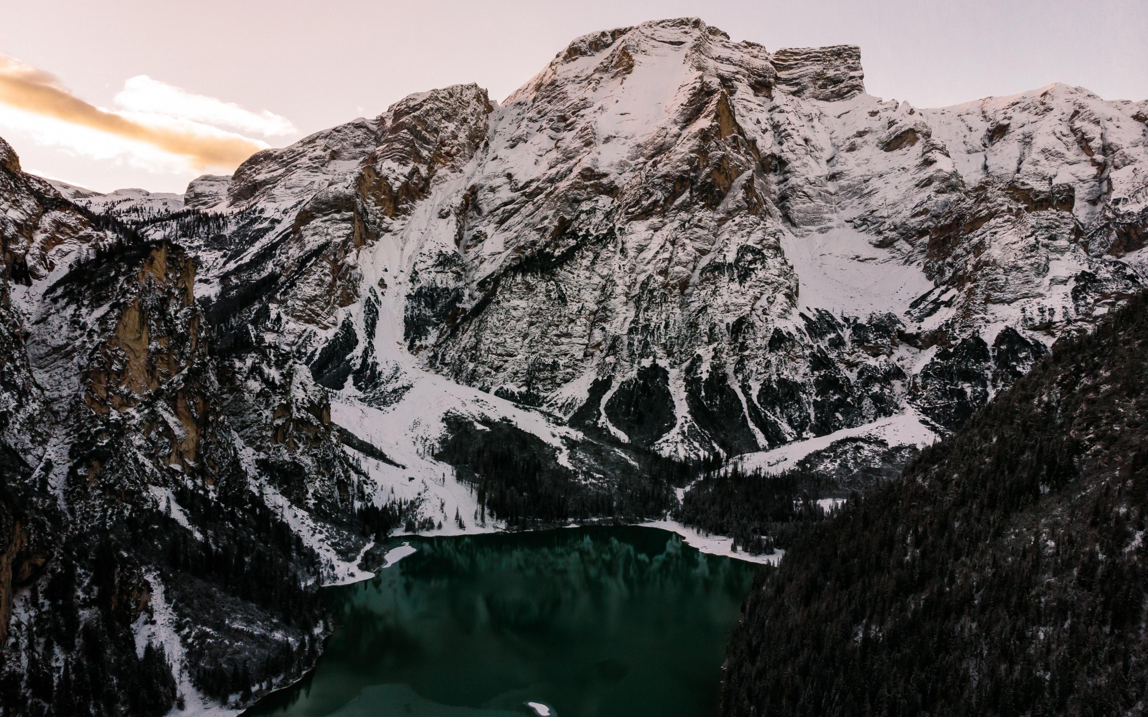 Mountain Lake Dolomites Italy Wallpapers Wallpaper Cave