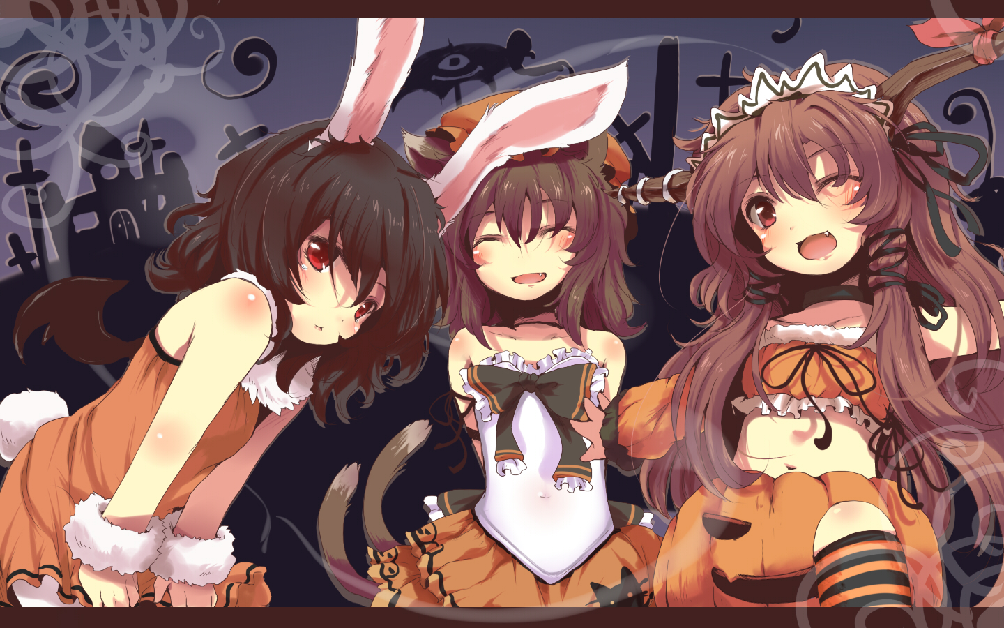 Anime Girls Halloween Wallpapers Wallpaper Cave