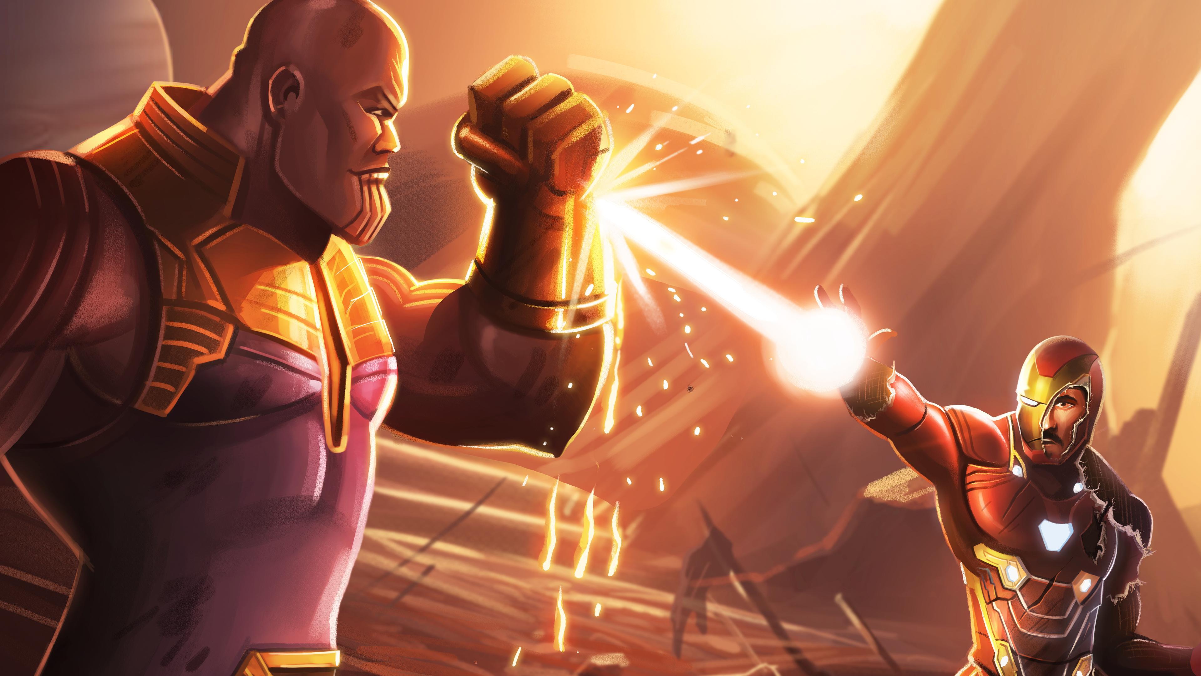 Iron Man And Thanos Wallpapers Wallpaper Cave