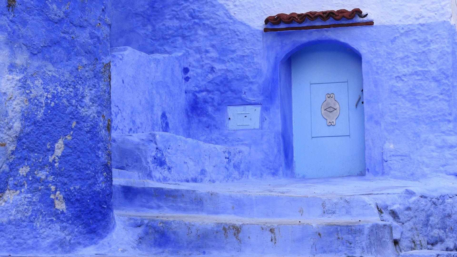 Download Blue Morocco Wallpaper 1920x1080