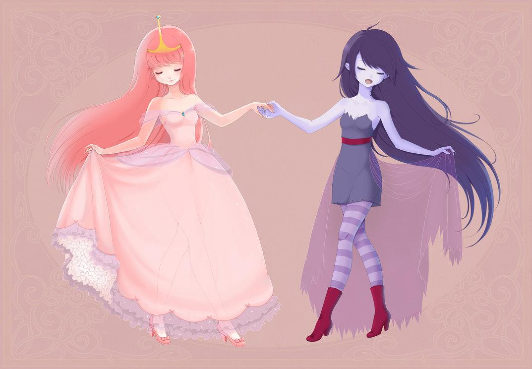 Marceline And Princess Bubblegum Kissing Wallpapers Wallpaper Cave