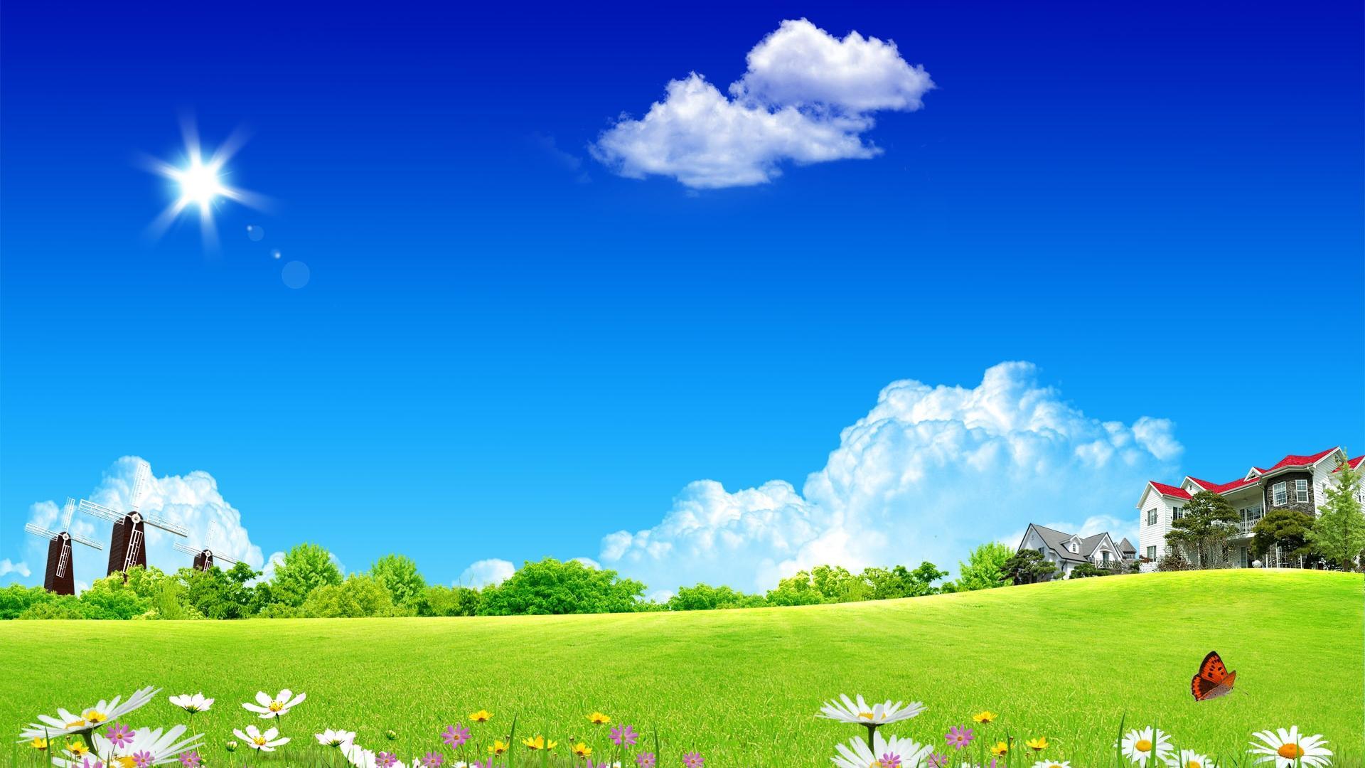 Dream Garden Of Summer Scenery Desktop Background Widescreen