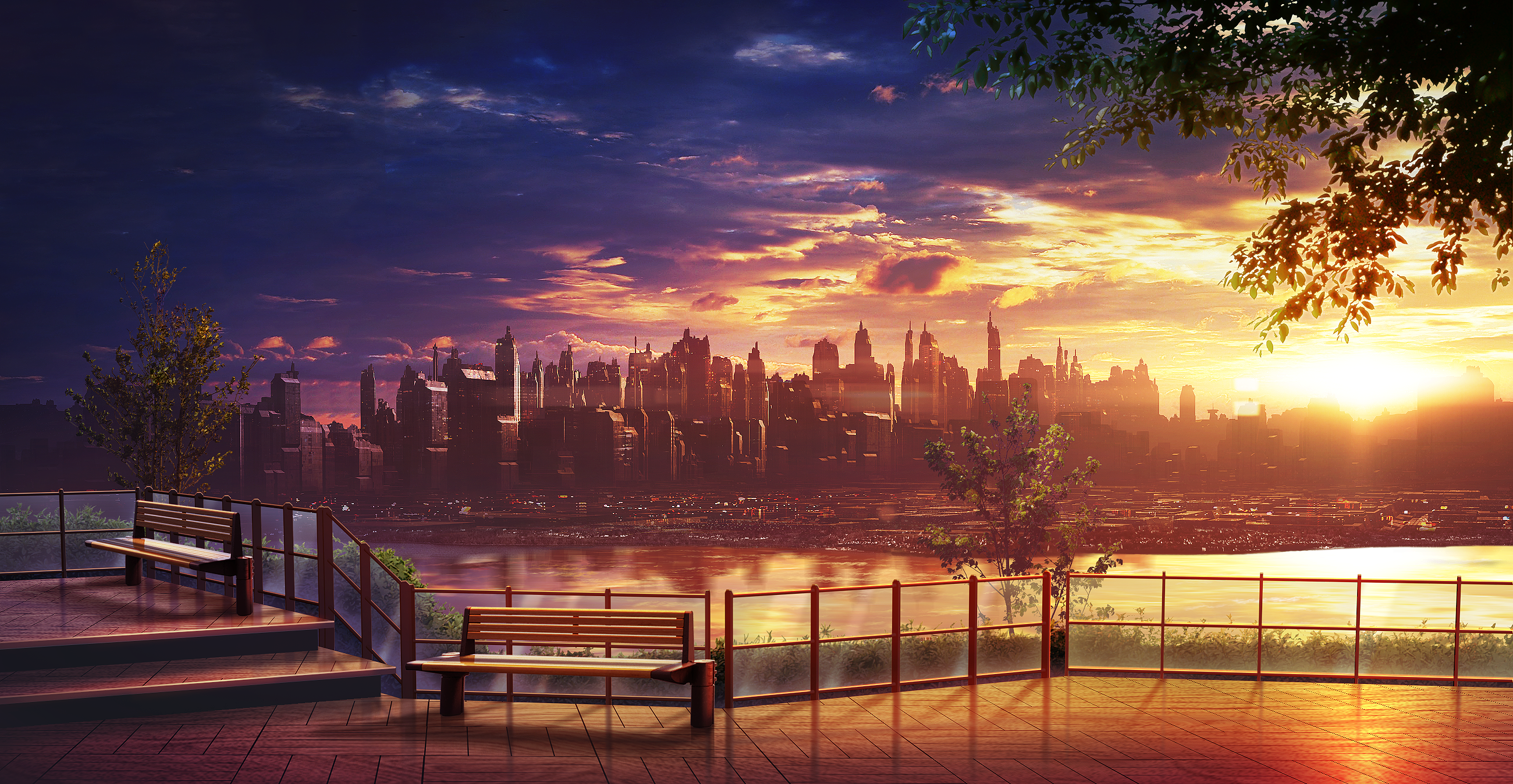Anime City Wallpaper 4k Pc Chill Games IMAGESEE
