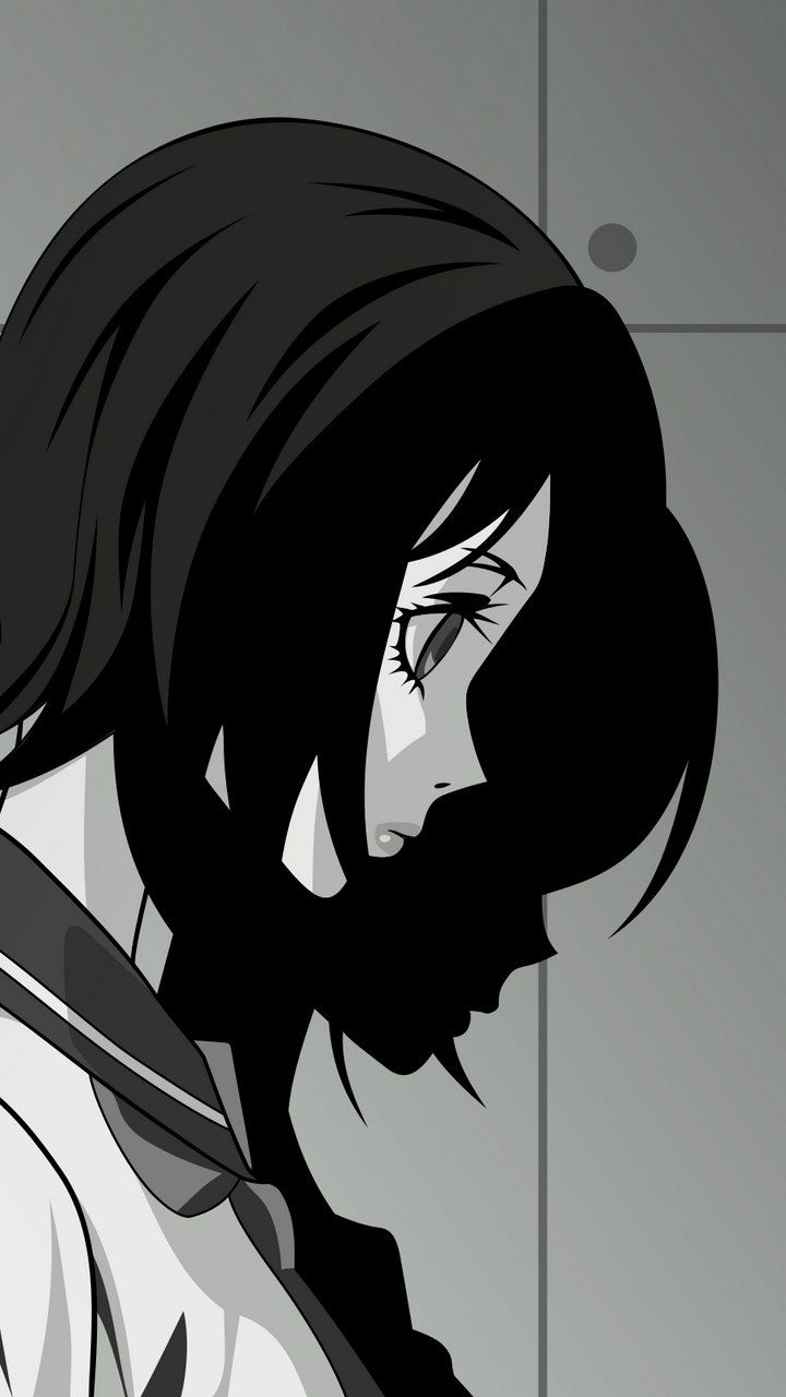 Black And White Sad Anime Wallpaper