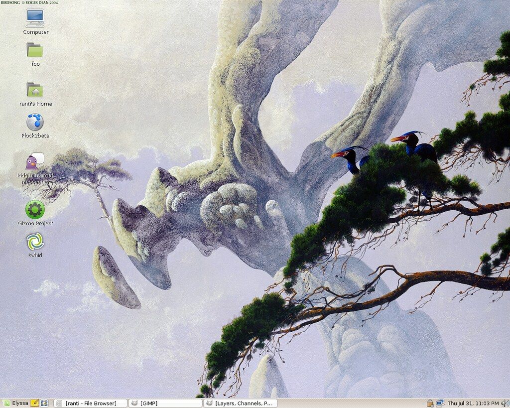 Roger Dean desktop wallpaper for linuxmint. Desktop wallpap
