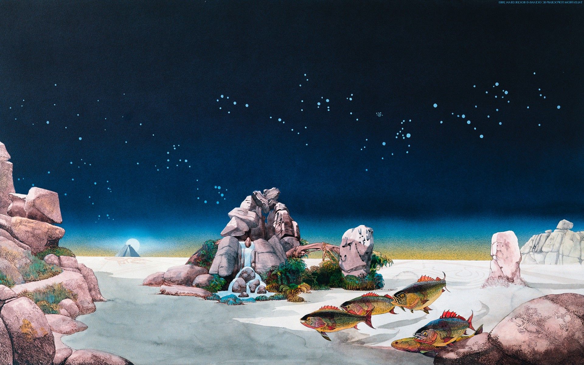 Roger Dean, Fantasy Art, Fish, Rock Wallpaper HD / Desktop