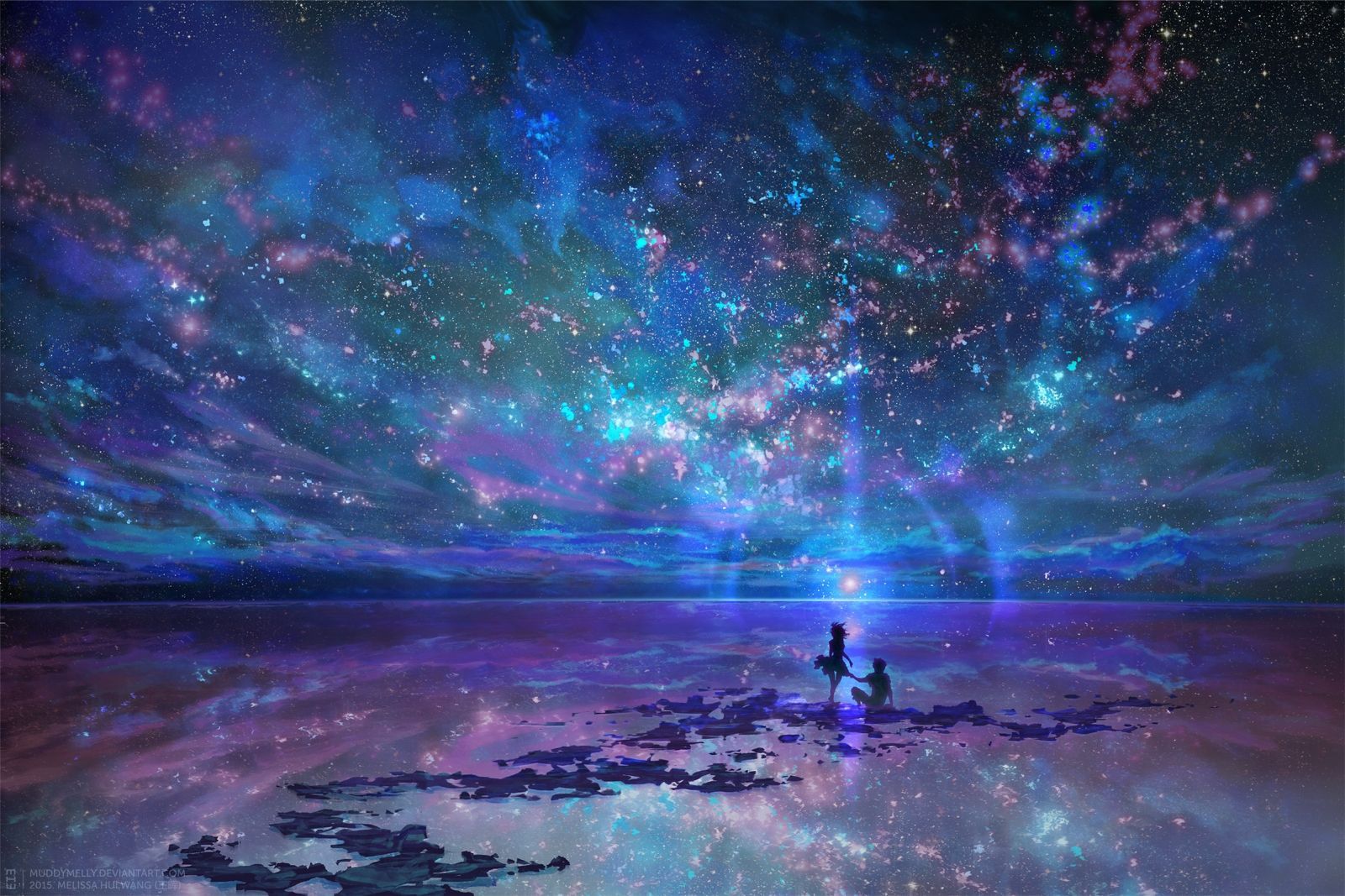 Stars Night Sky Anime Wallpapers Wallpaper Cave