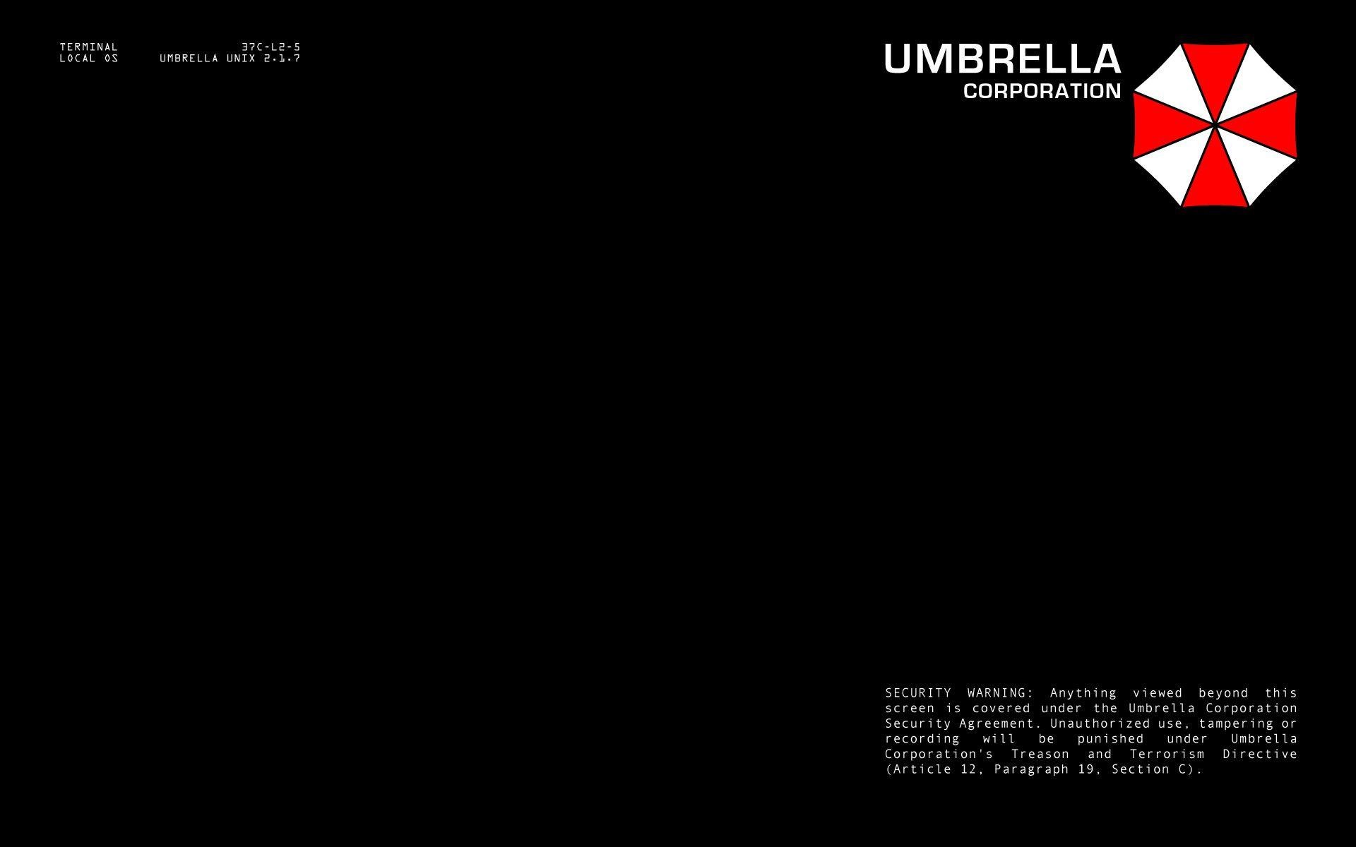Umbrella Corporation terminal login, Desktop and mobile wallpaper