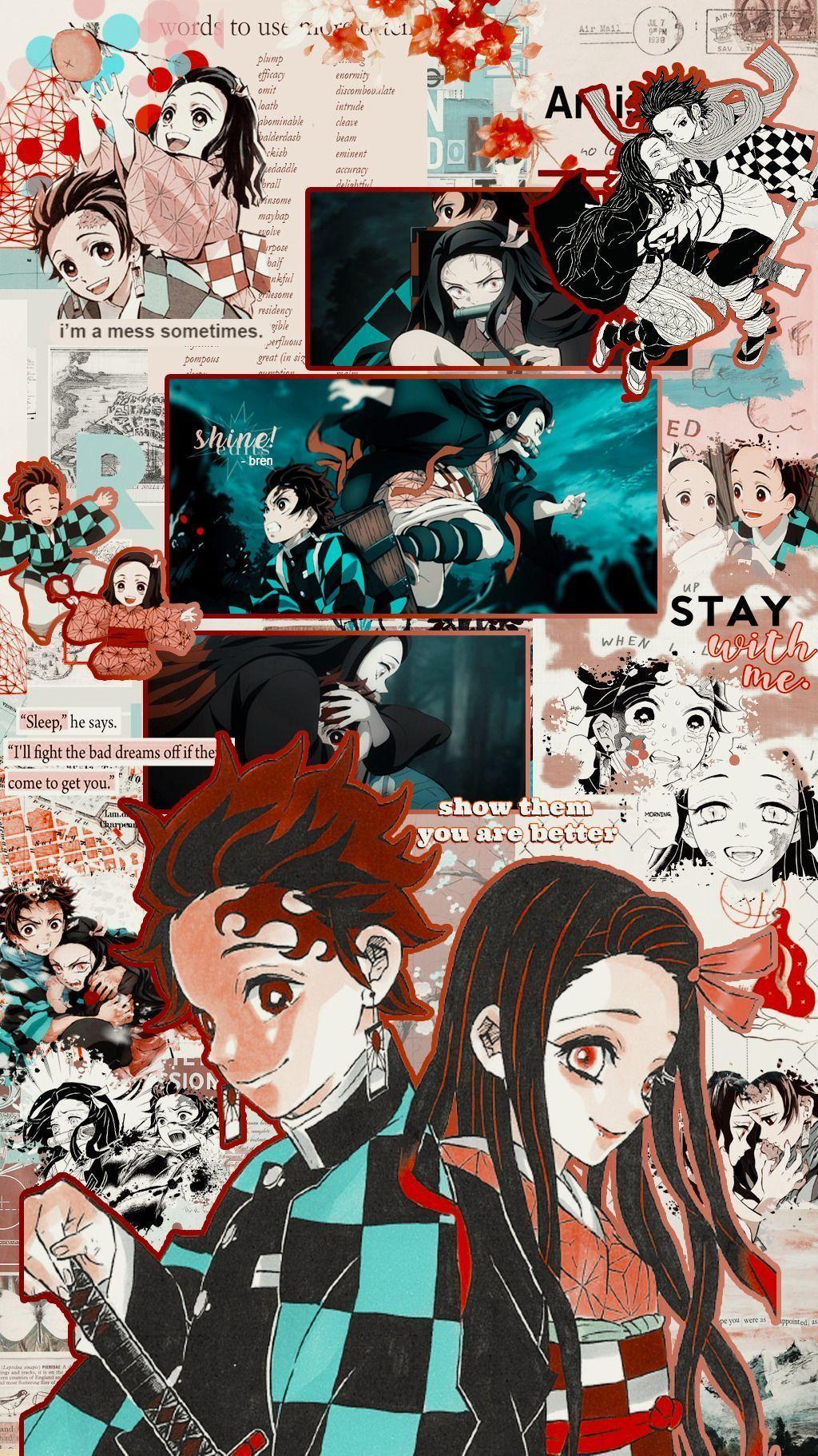 Demon Slayer Collage Wallpapers Wallpaper Cave Vrogue Co