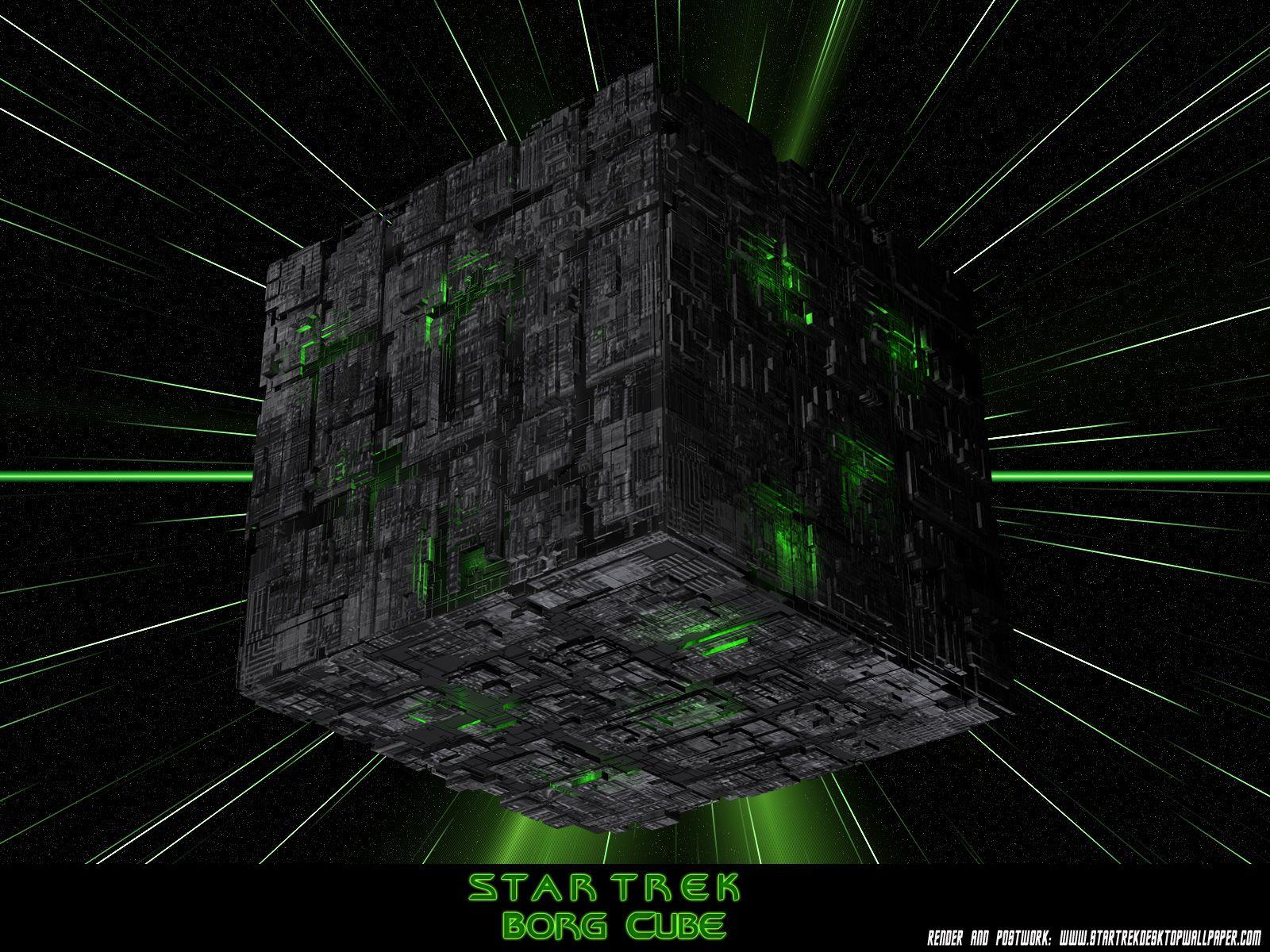 Star Trek Borg Cube, free Star Trek computer desktop wallpaper