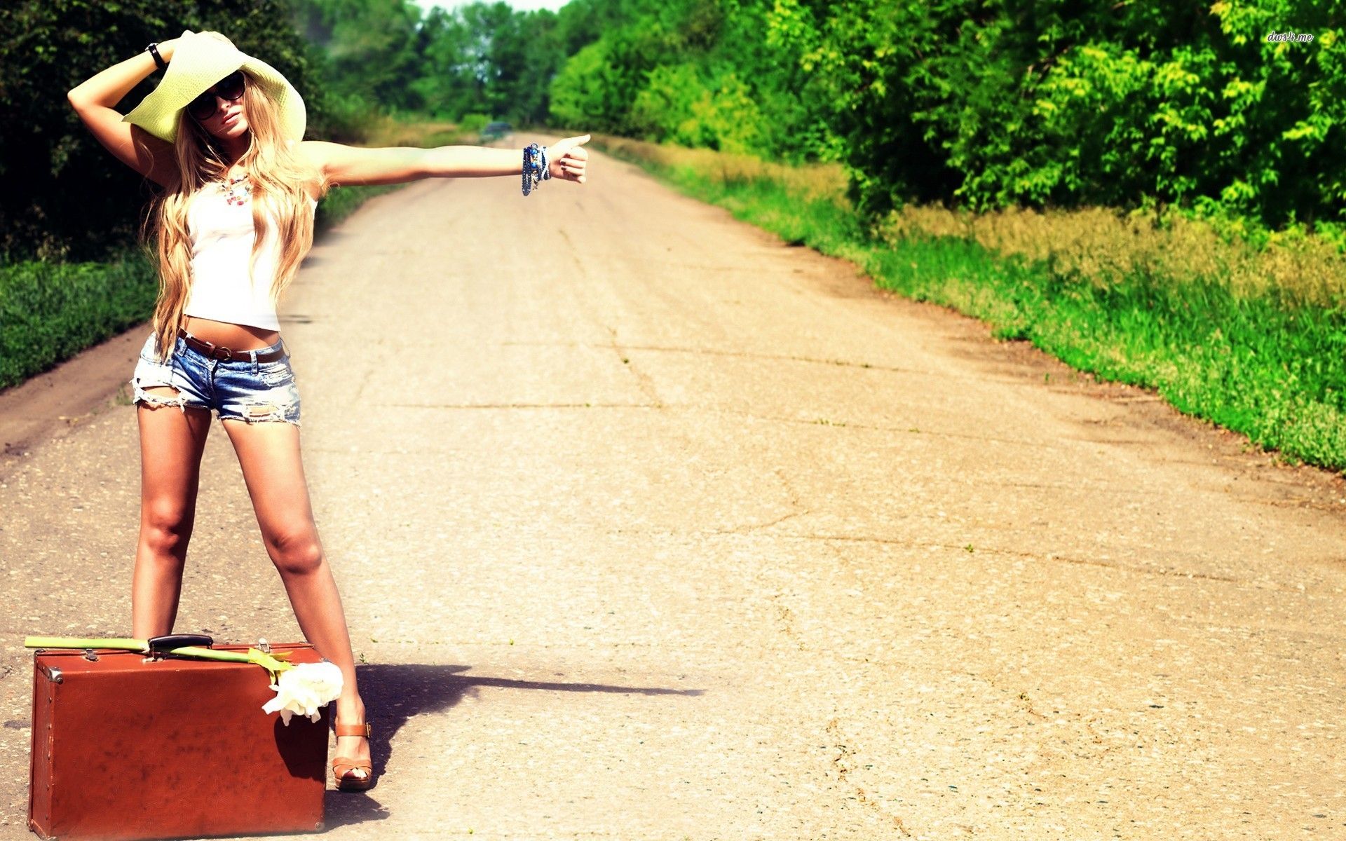 Hitchhiker girl