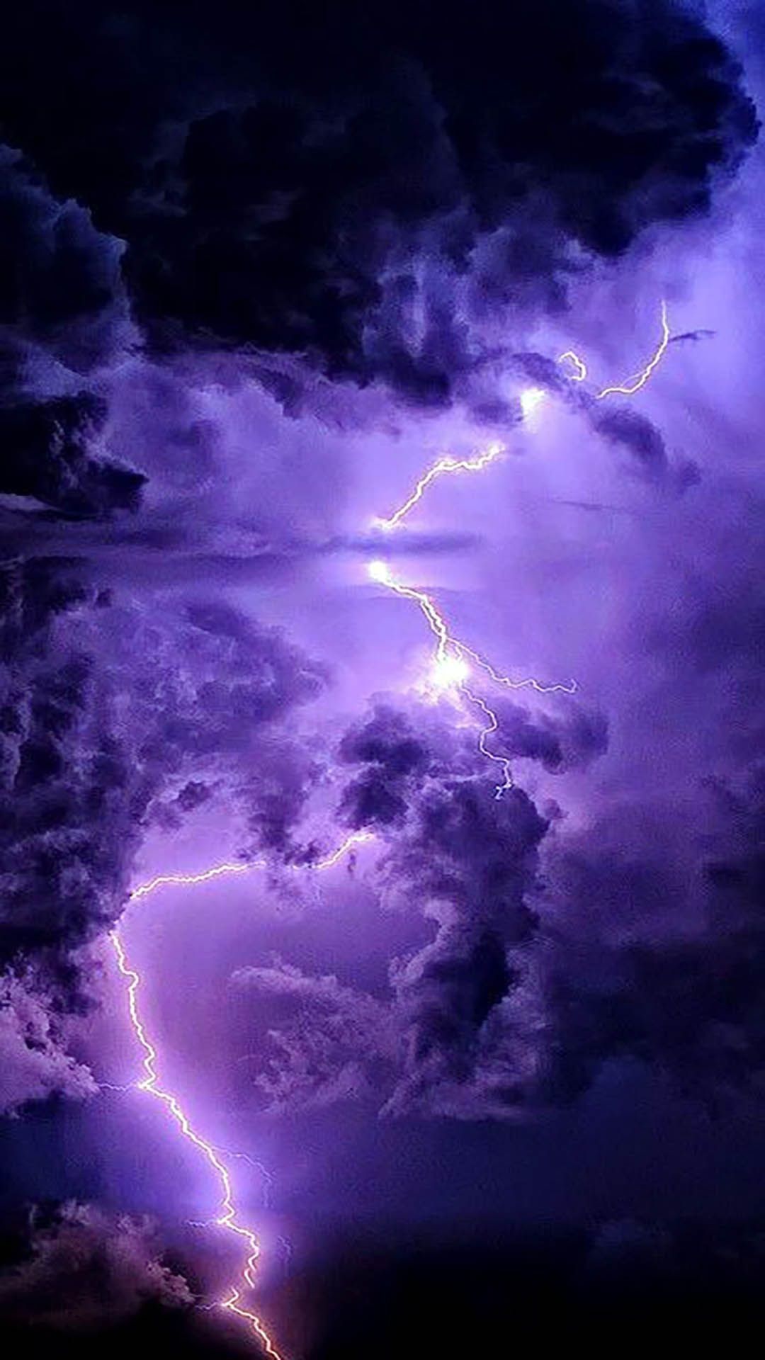 Фиолетовая молния обои фото