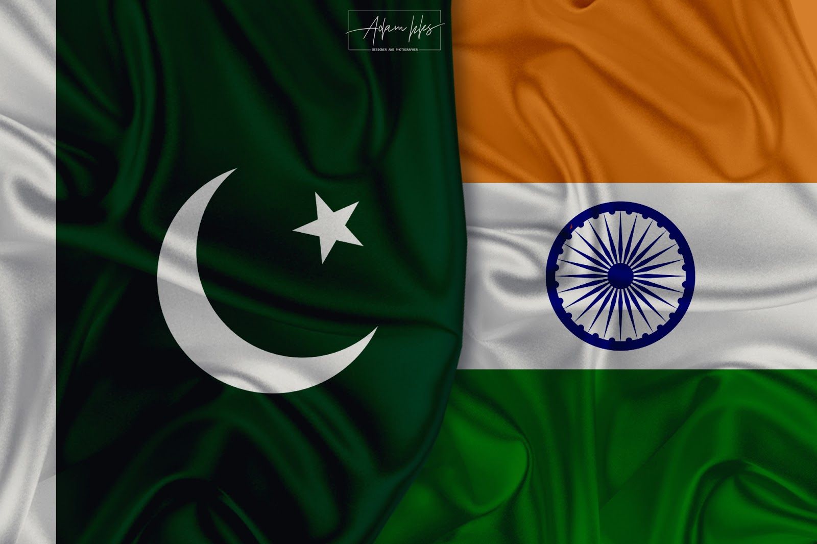wallpaper flag India and Pakistan World flags background