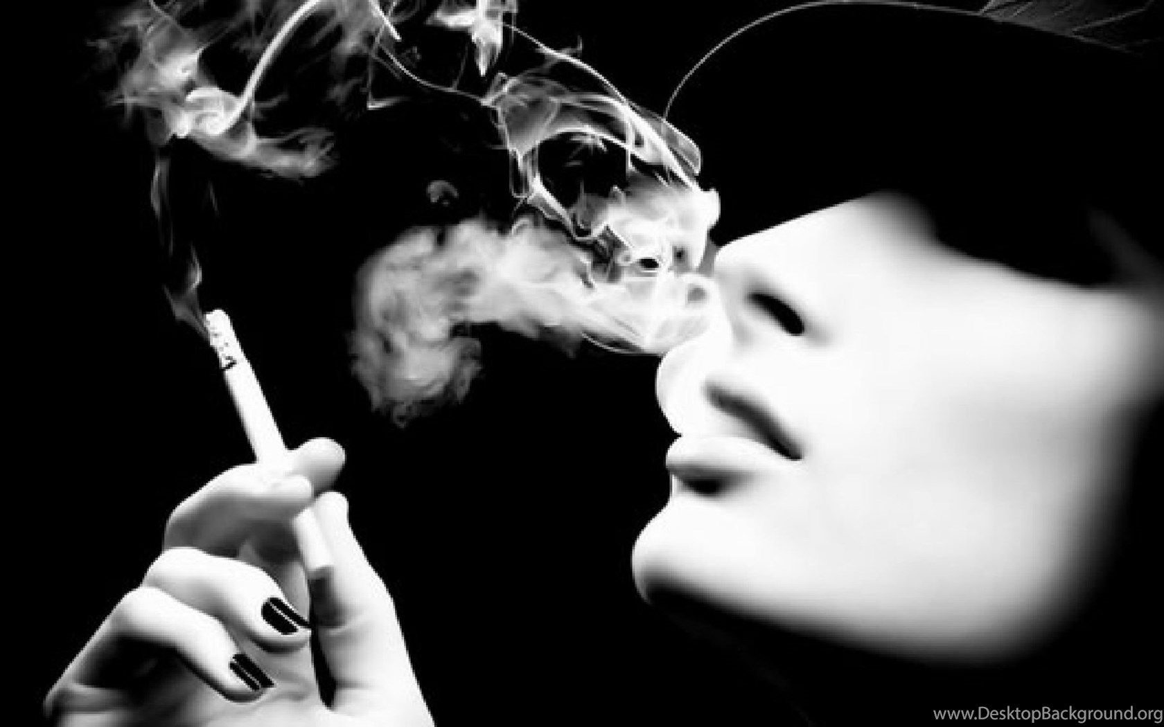 Sensual cigarette smoking