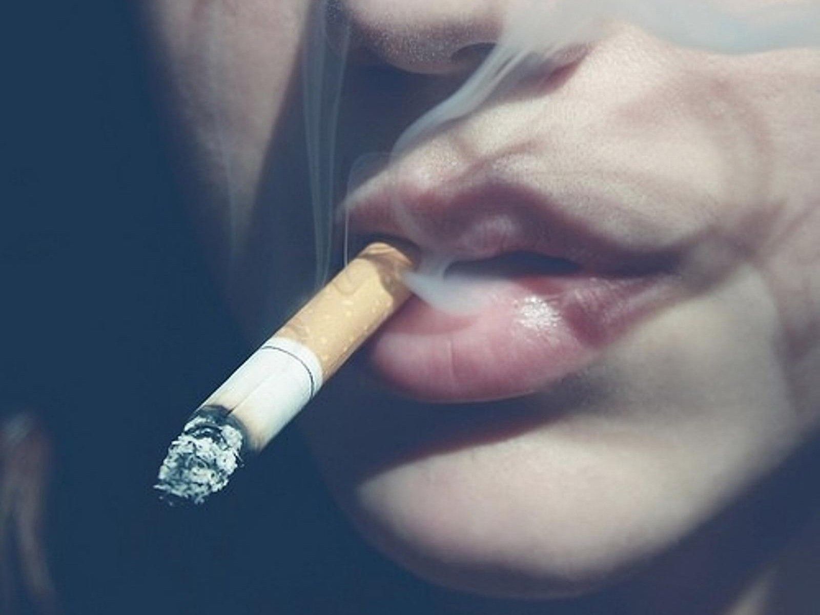 Smoking deep drags