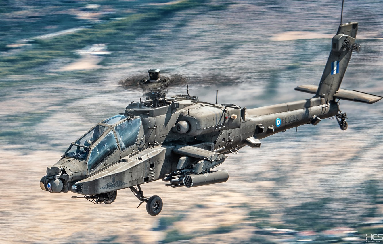 Wallpaper Speed, Apache, AH 64 Apache, Chassis, Attack Helicopter, Cockpit, HESJA Air Art Photography, Boeing AH 64D Apach, Sun Of Greece, Hellenic Army Image For Desktop, Section авиация