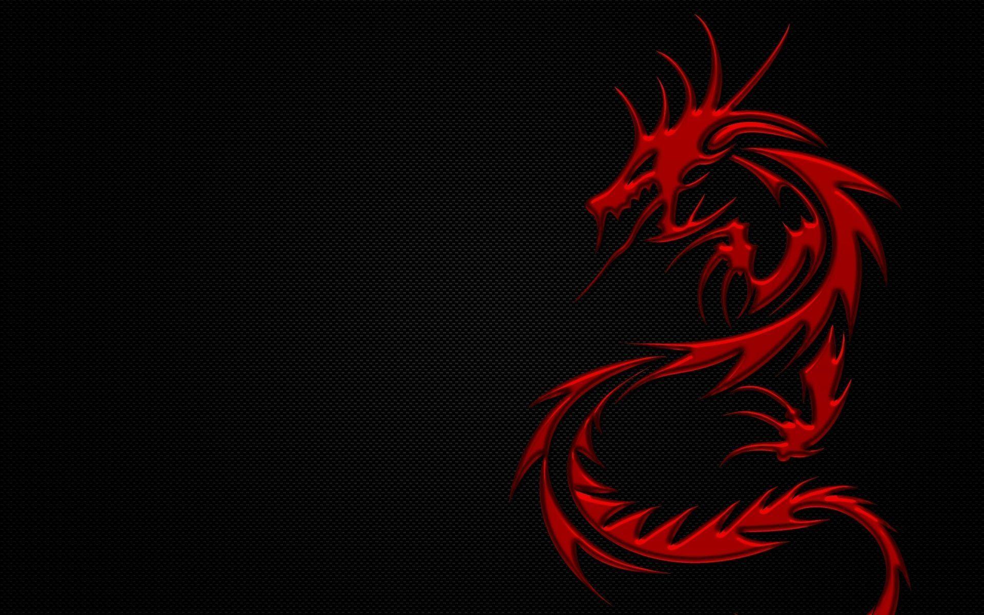 Wallpaper black background, red, dragon, year of the dragon, 2012