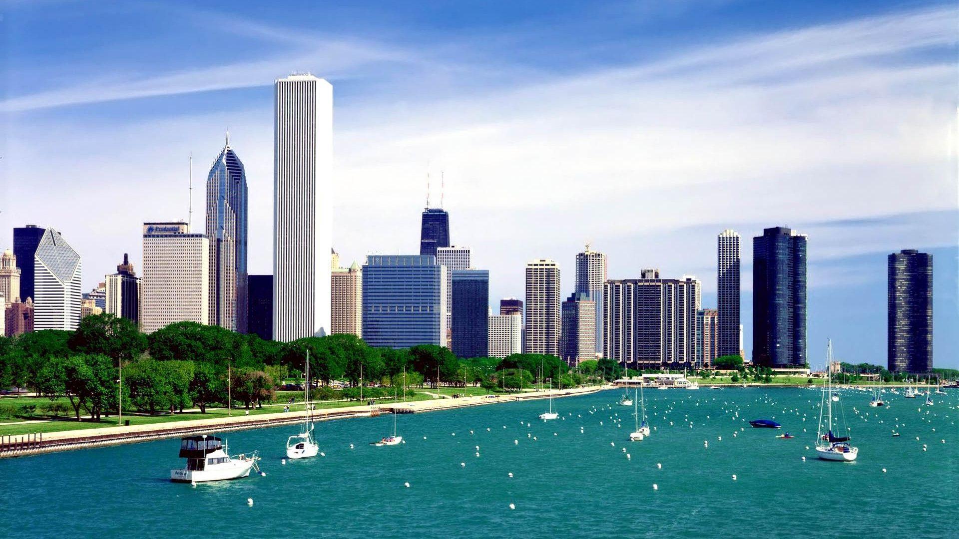 Download Chicago Skyline Wallpaper. Full HD Wallpaper
