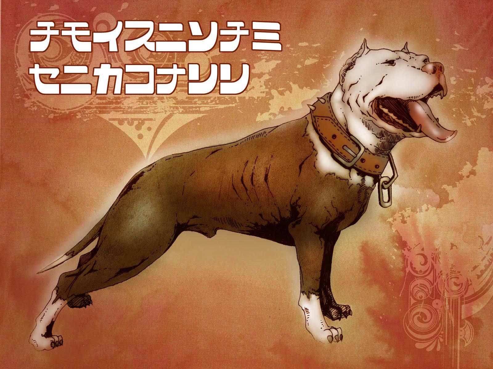 Animated aggressiv pitbull terrier wallpaper