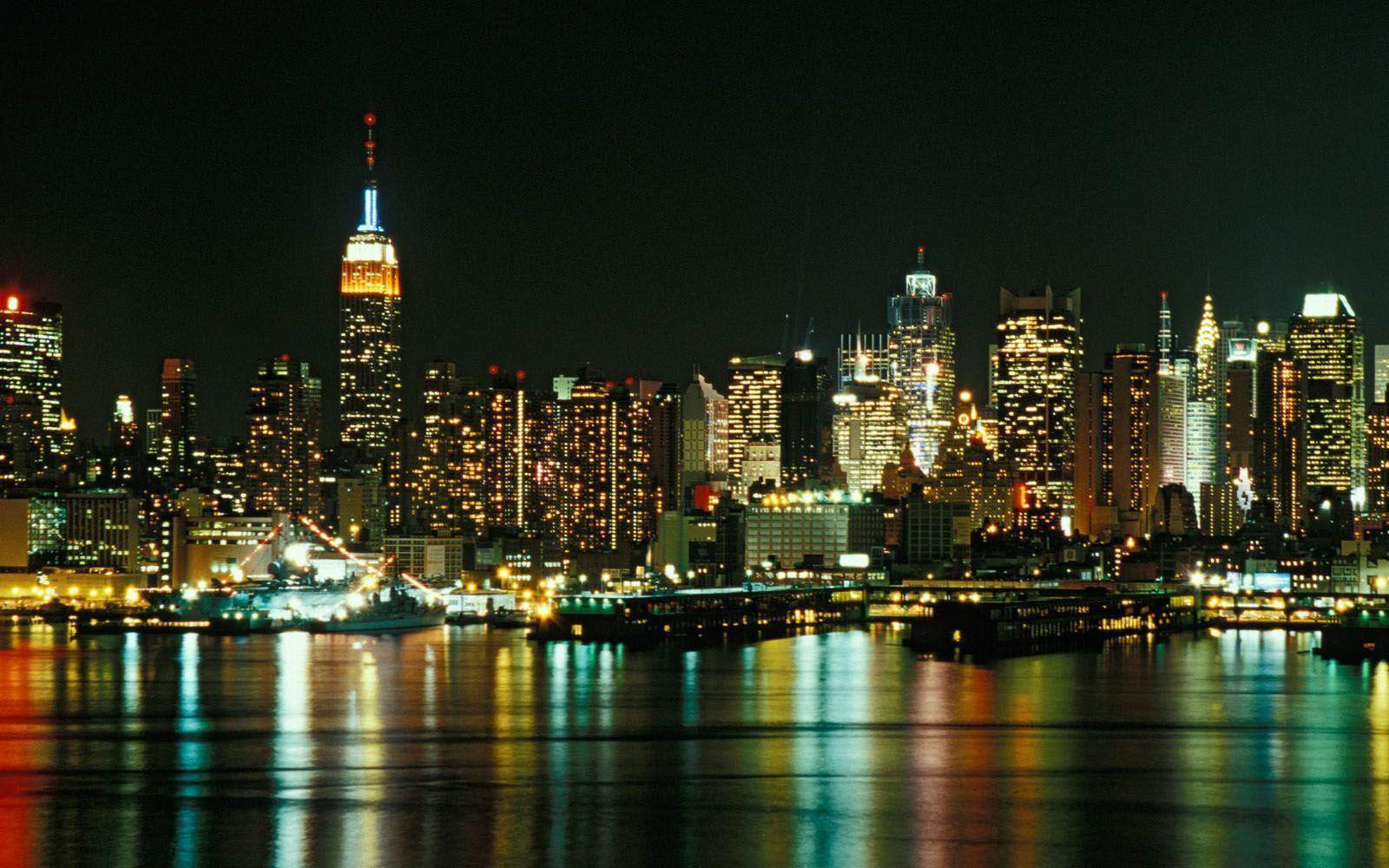 New York City At Night Free Wallpaper Download Wallpaper