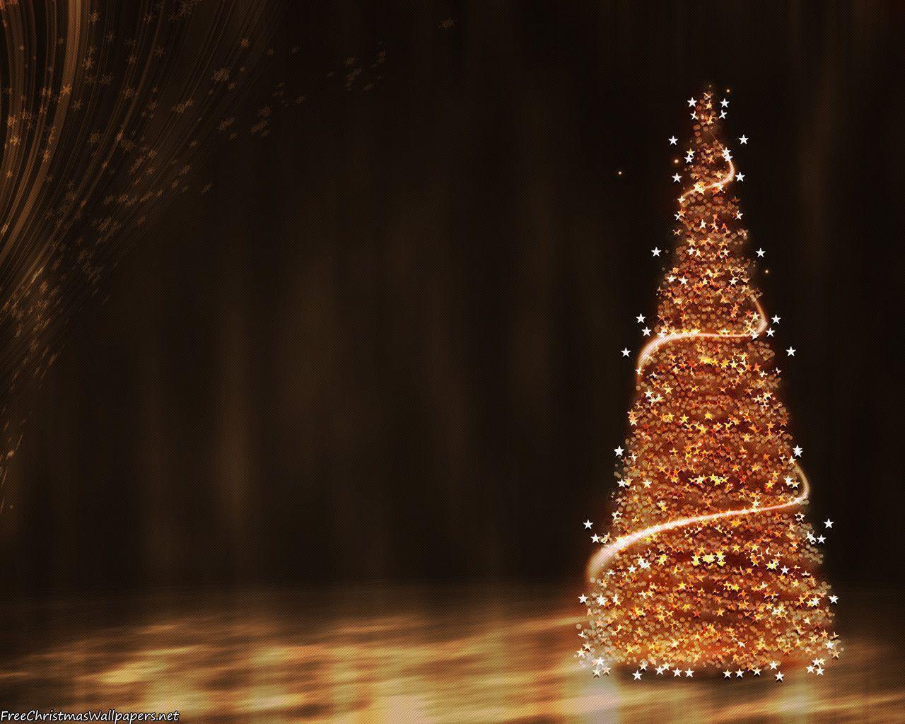 Gold Christmas Tree Wallpaper