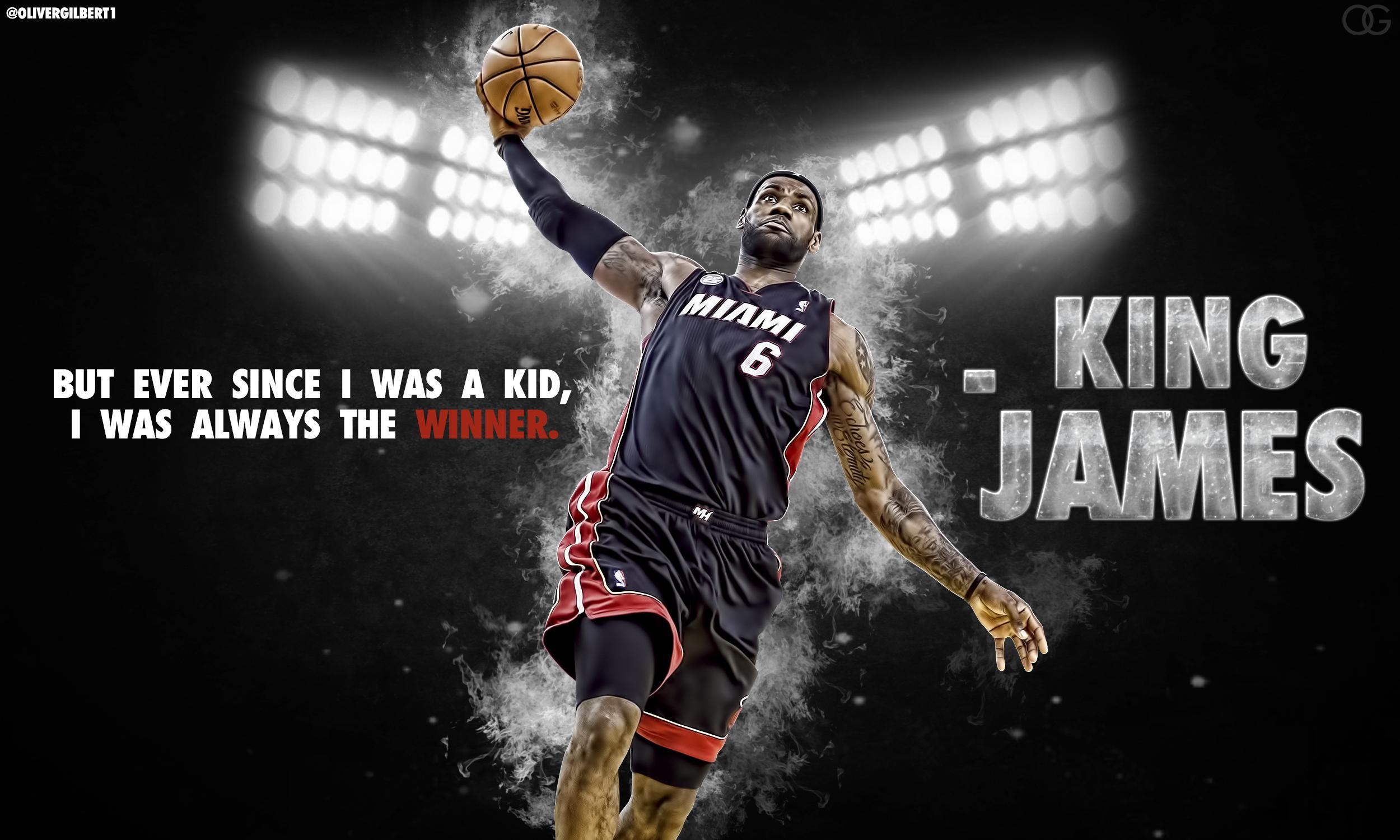 LeBron James Basketball Quote King James Wallpaper