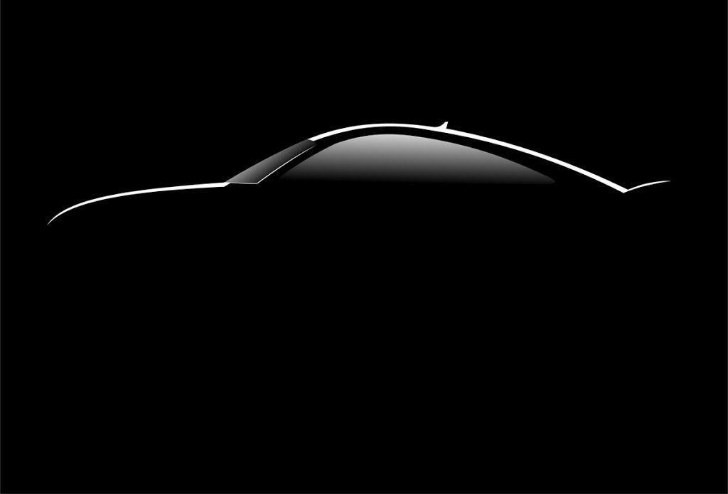 Panoramio of White silhouette of car sedan on black