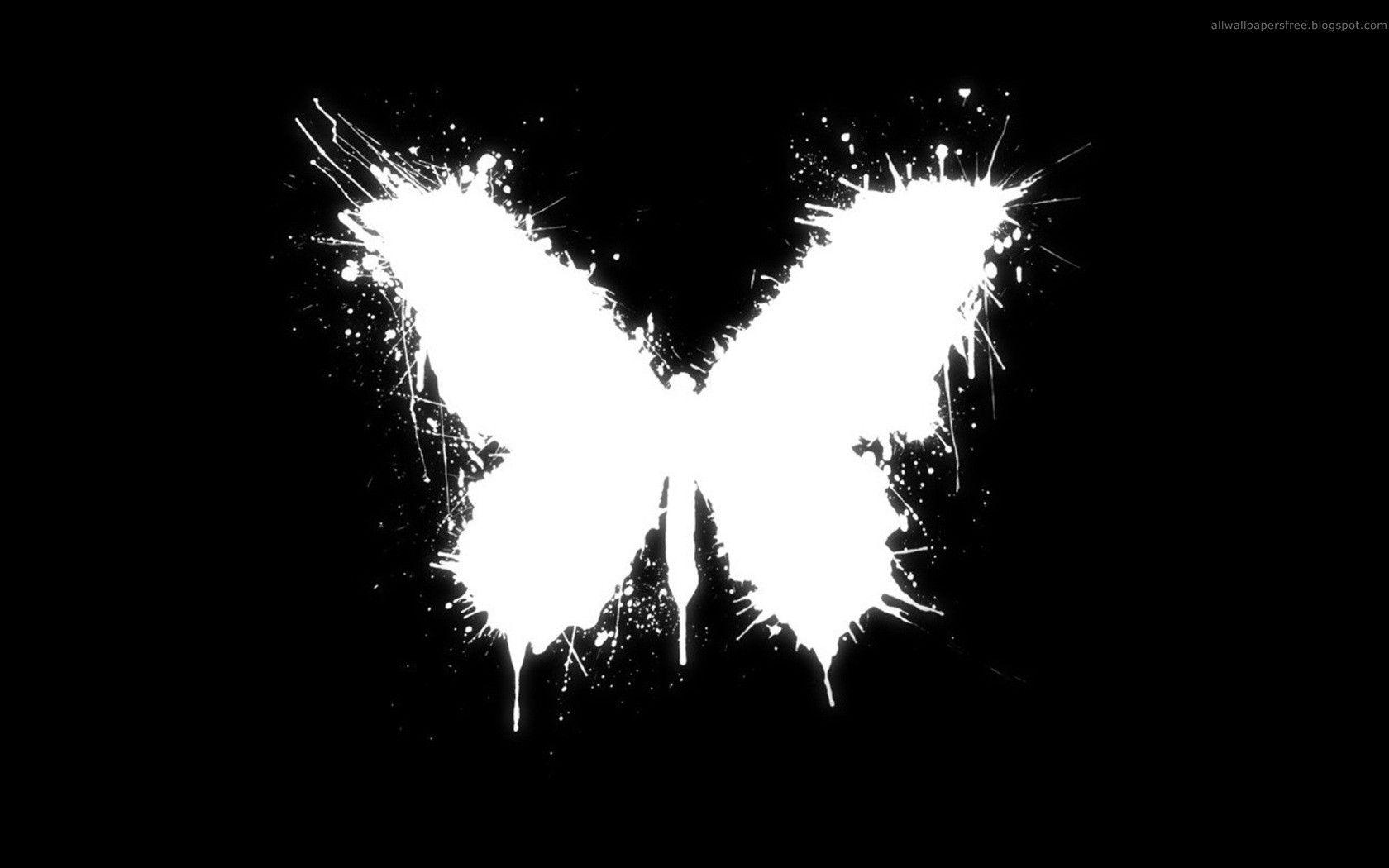 Wallpaper For > Black Butterfly Background HD