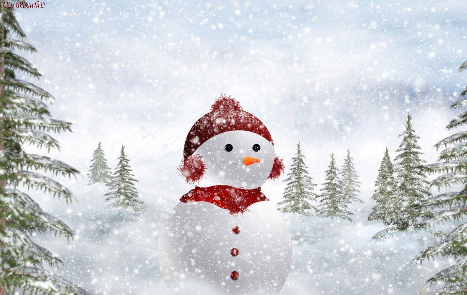 Wallpaper For > Snowman Desktop Background