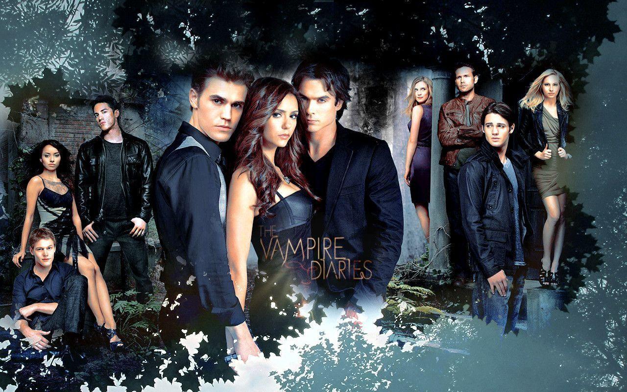 TVD Cast Vampire Diaries Actors Wallpaper