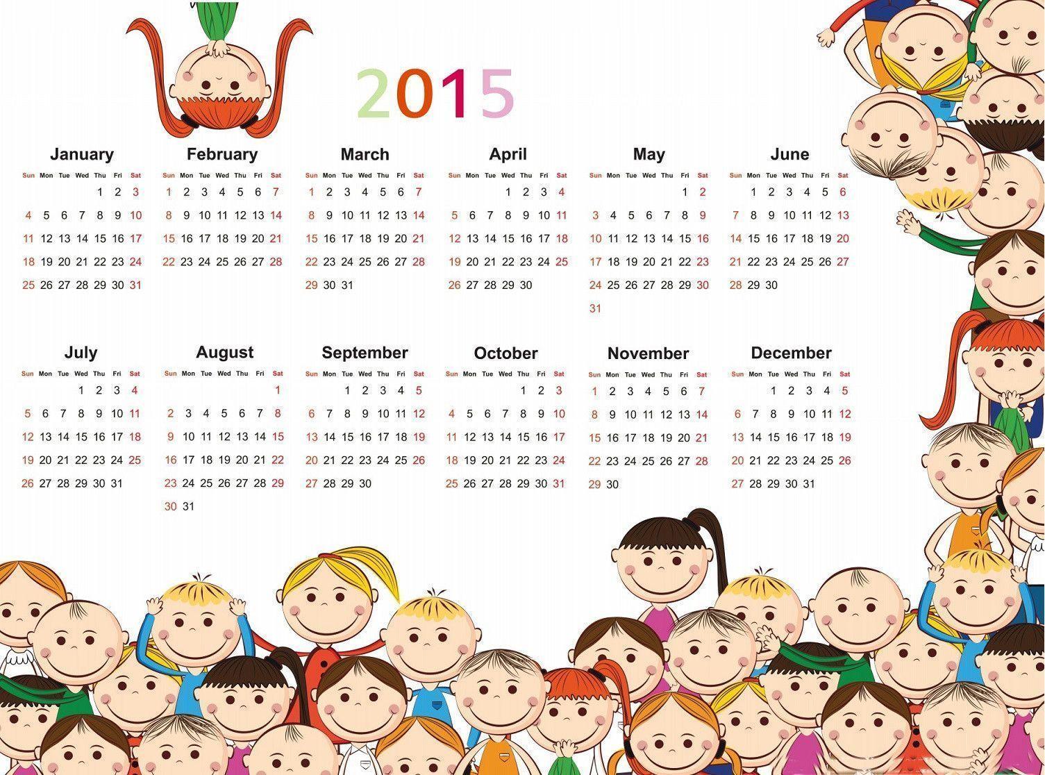 New Year 2015 Calendar Wallpaper