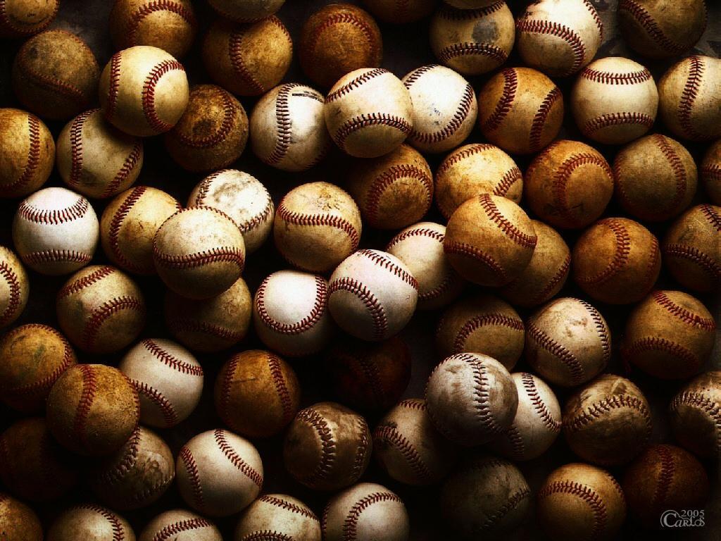 Baseball balls free desktop background wallpaper image