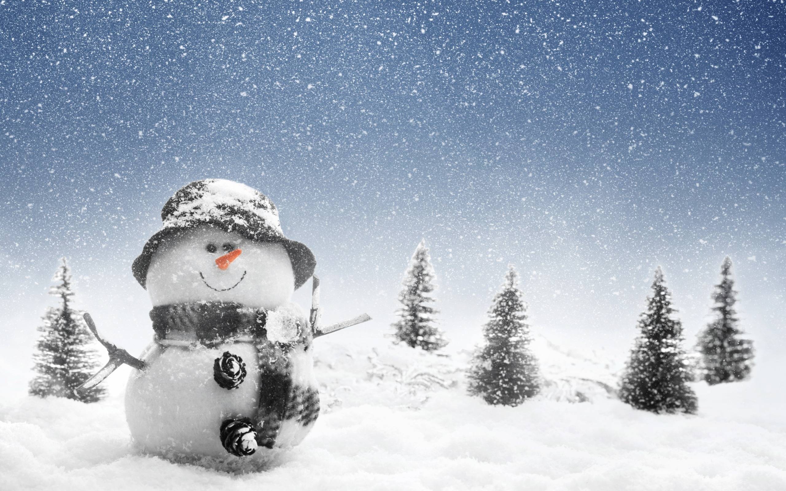 Snowman Wallpaper In Winter photo of Free Christmas Snowman