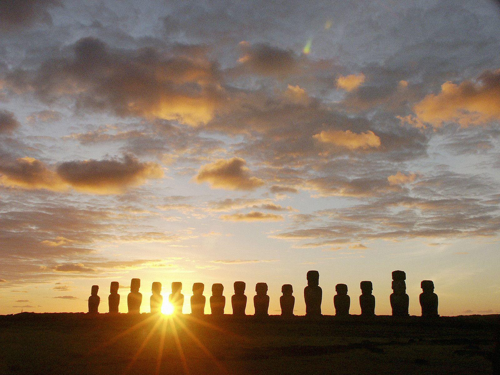 Moai Statues Easter Island Chile picture, Moai Statues Easter