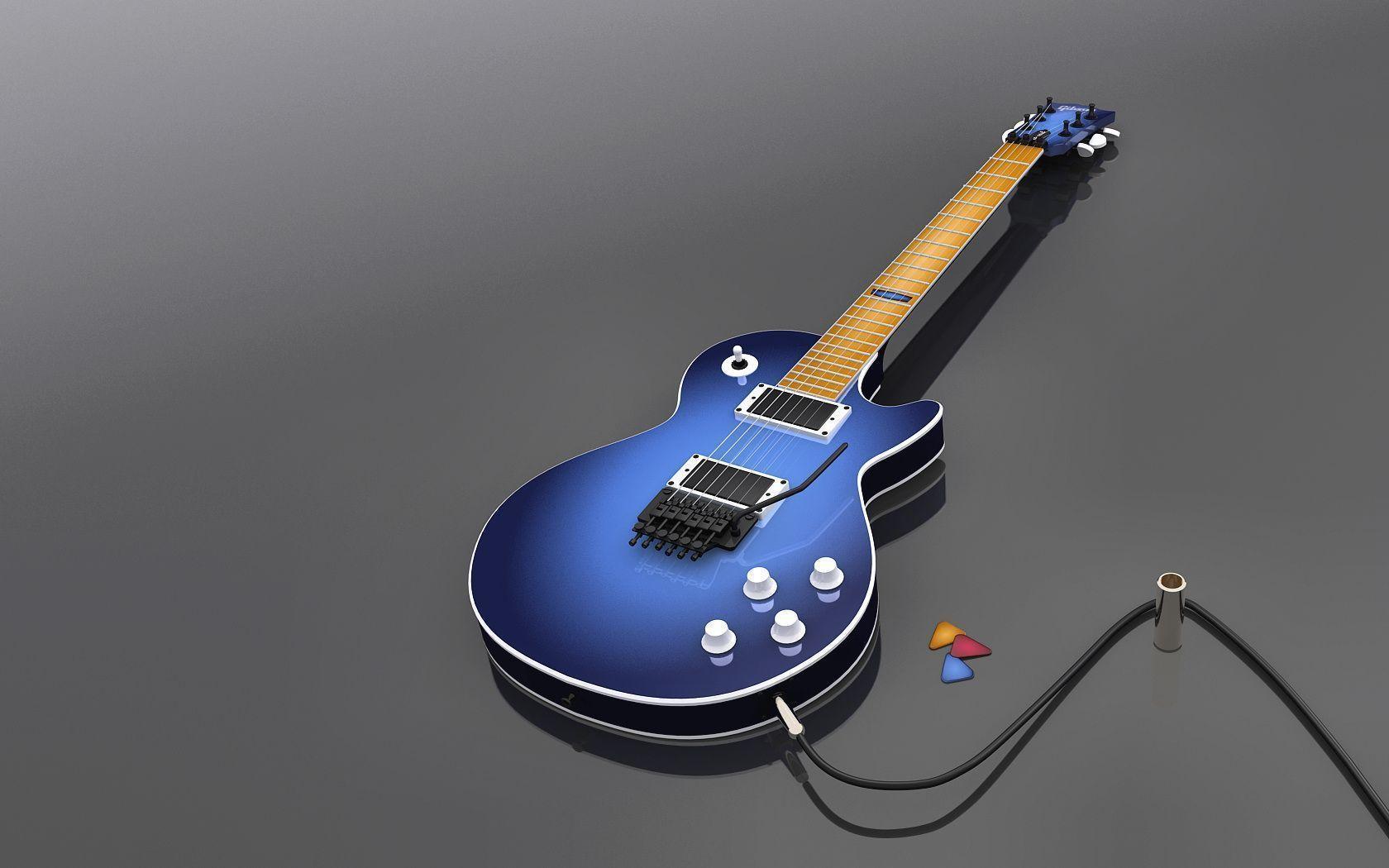 Gibson Guitars Les Paul Blue Wallpaper. Free Download Wallpaper