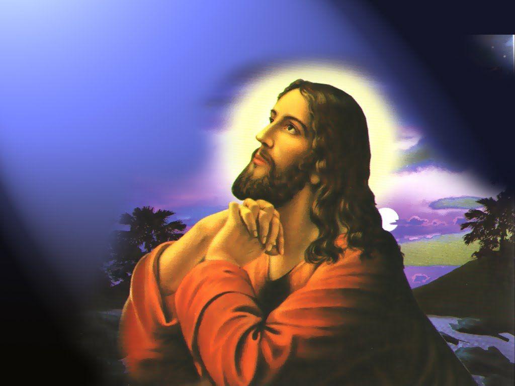 Jesus Praying. Free Christian Wallpaper